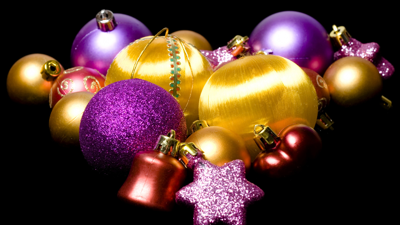 Weihnachten, Christmas Ornament, Neujahr, Ded Moroz, Weihnachtsbaum. Wallpaper in 1366x768 Resolution