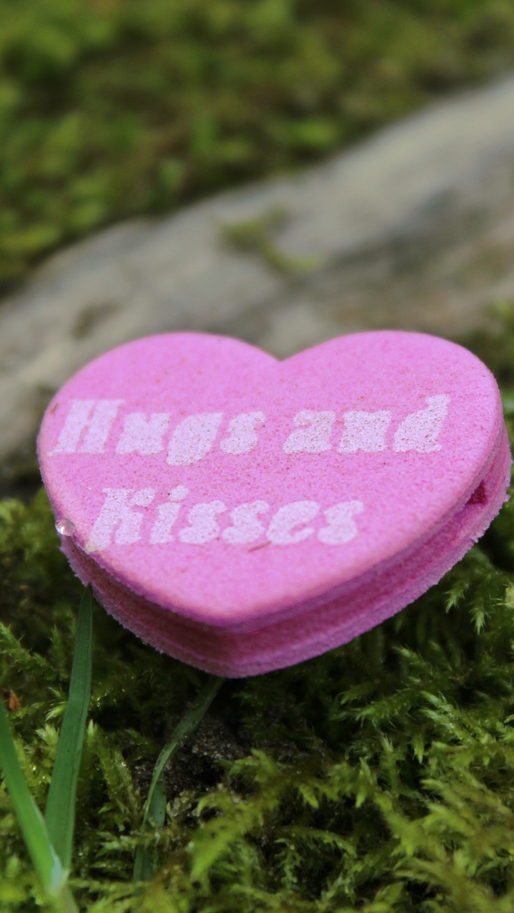 Heart, Pink, Grass, Love, Sweetness. Wallpaper in 720x1280 Resolution
