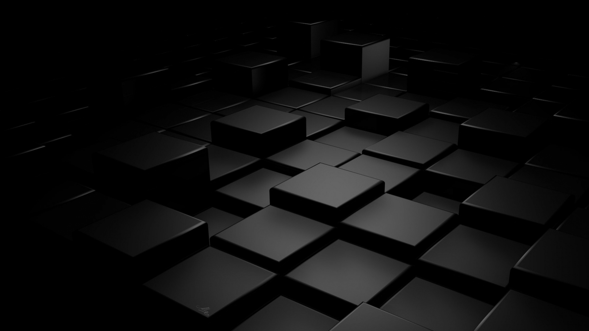 Illustration en Damier Noir et Blanc. Wallpaper in 1920x1080 Resolution