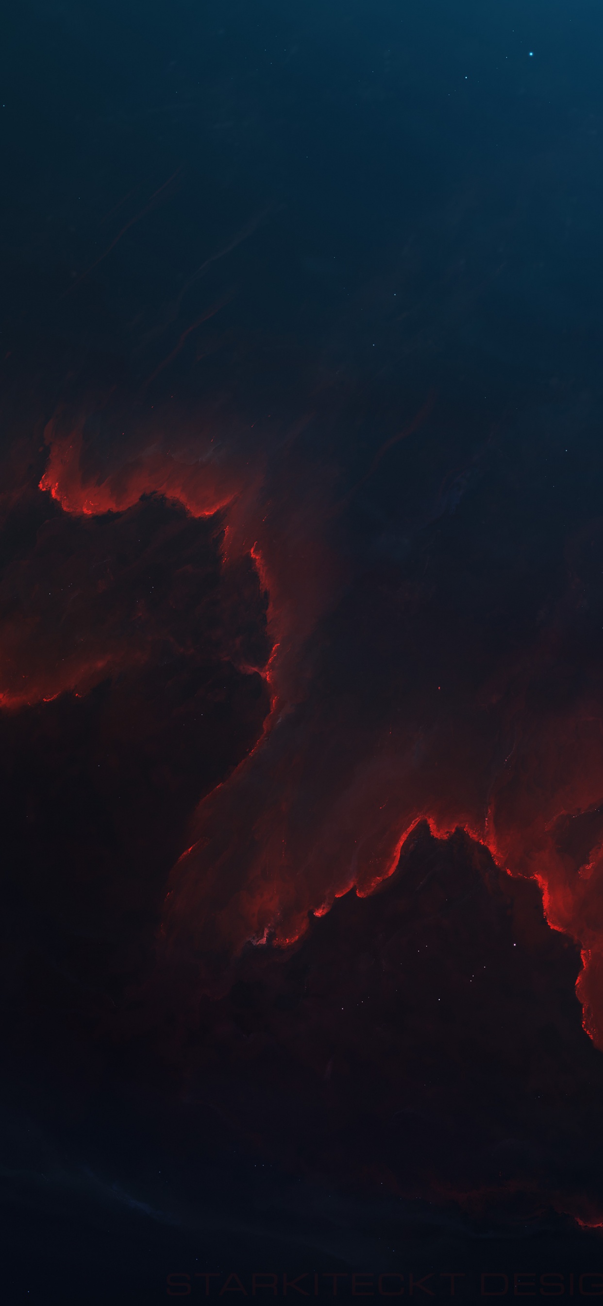 Ciel Orange et Bleu Pendant la Nuit. Wallpaper in 1242x2688 Resolution