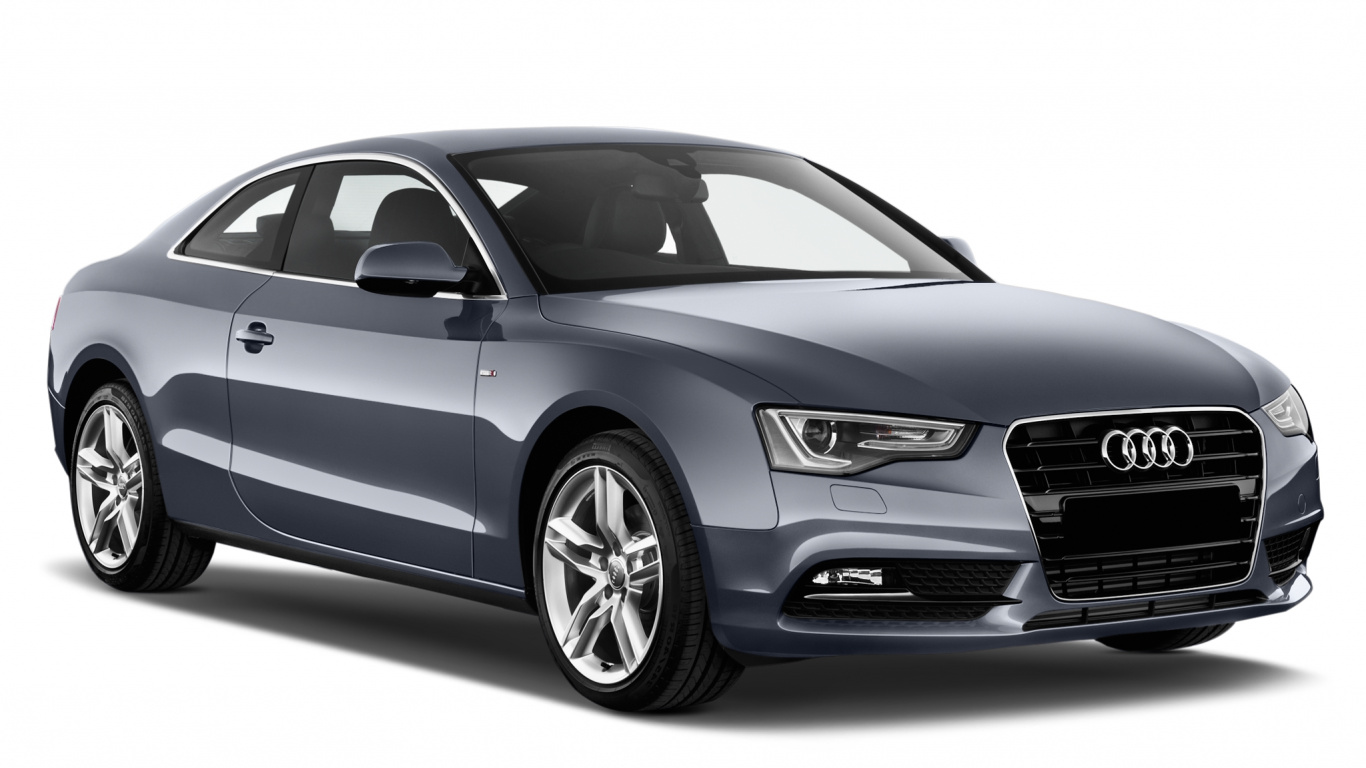 Black Audi a 4 Coupe. Wallpaper in 1366x768 Resolution