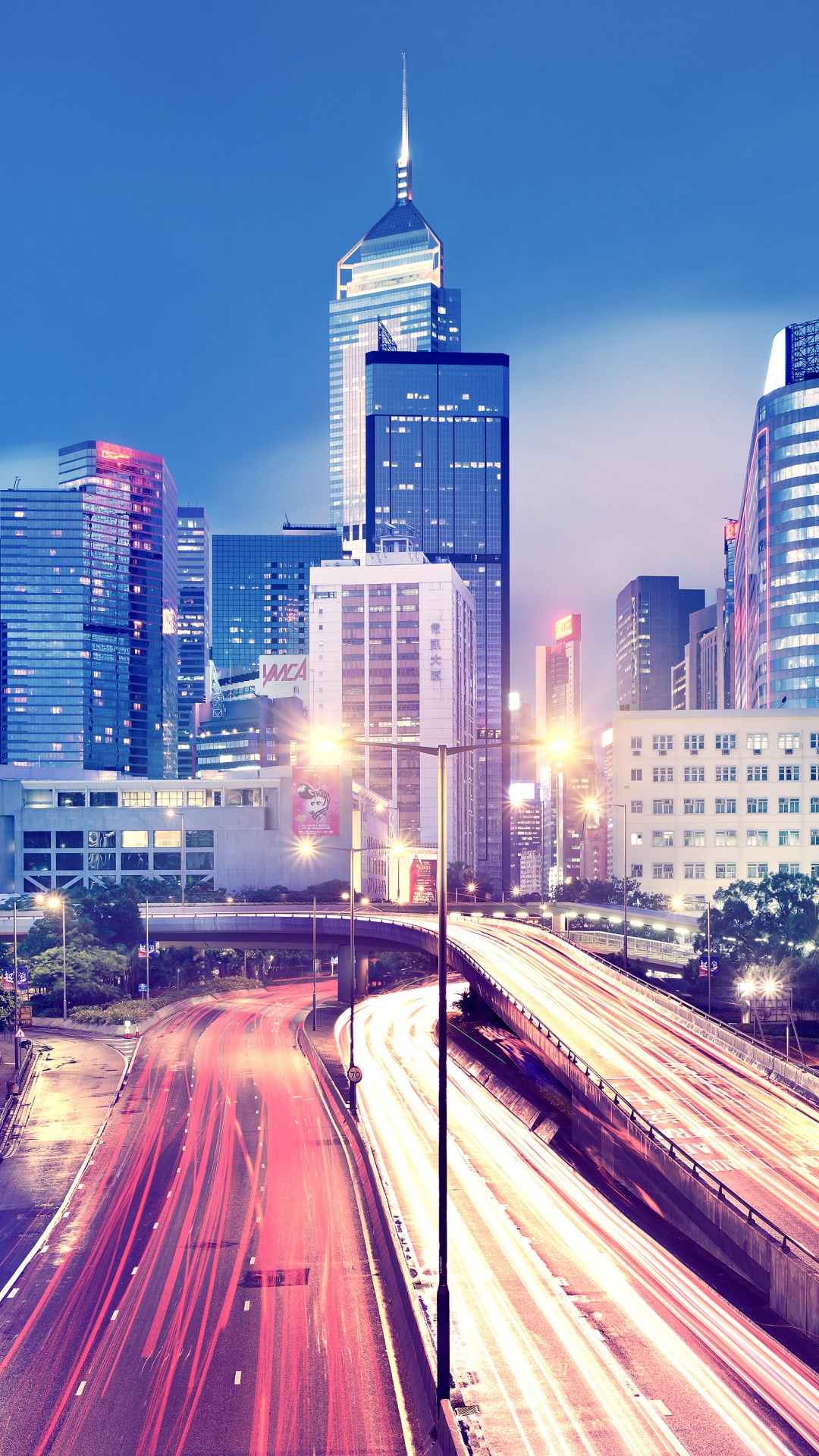 City Buildings During Night Time. Wallpaper in 1080x1920 Resolution