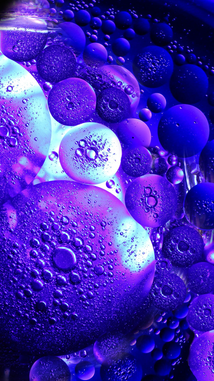 Illustration de Bulles Violettes et Blanches. Wallpaper in 750x1334 Resolution