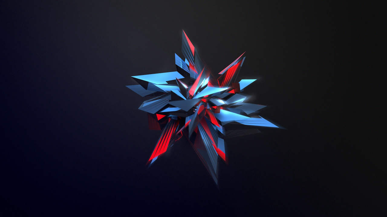 Red and Blue Abstract Art. Wallpaper in 1280x720 Resolution