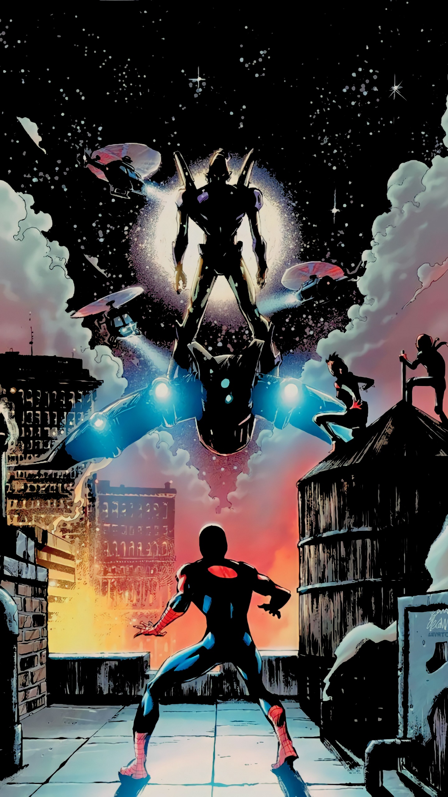 Spider-man, Schocker, Der Überlegene Spider-Man, Marvel Comics, Liga Der Comicfreaks. Wallpaper in 1440x2560 Resolution