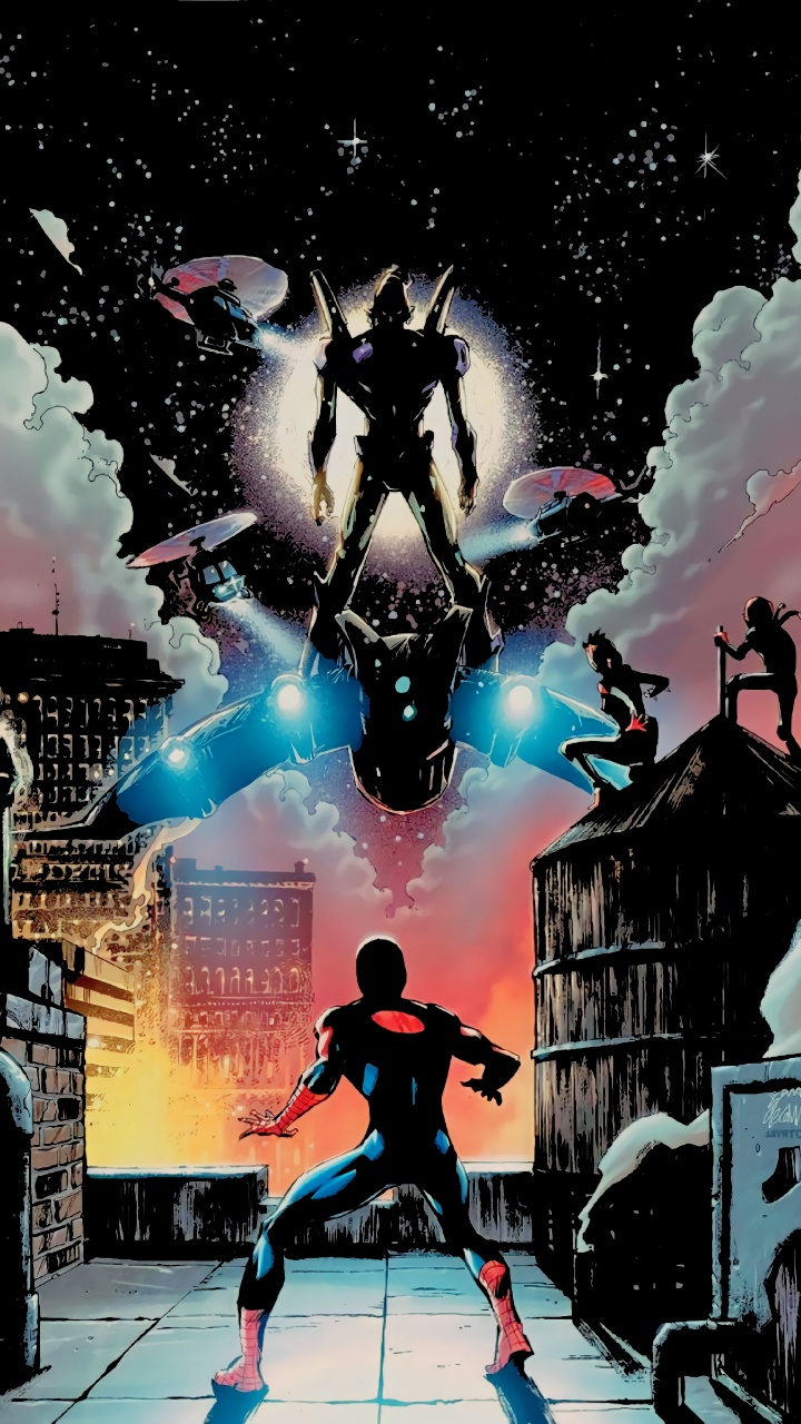 Spider-man, Schocker, Der Überlegene Spider-Man, Marvel Comics, Liga Der Comicfreaks. Wallpaper in 720x1280 Resolution