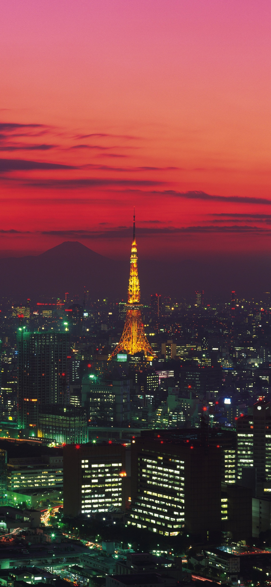 City Skyline During Night Time. Wallpaper in 1125x2436 Resolution