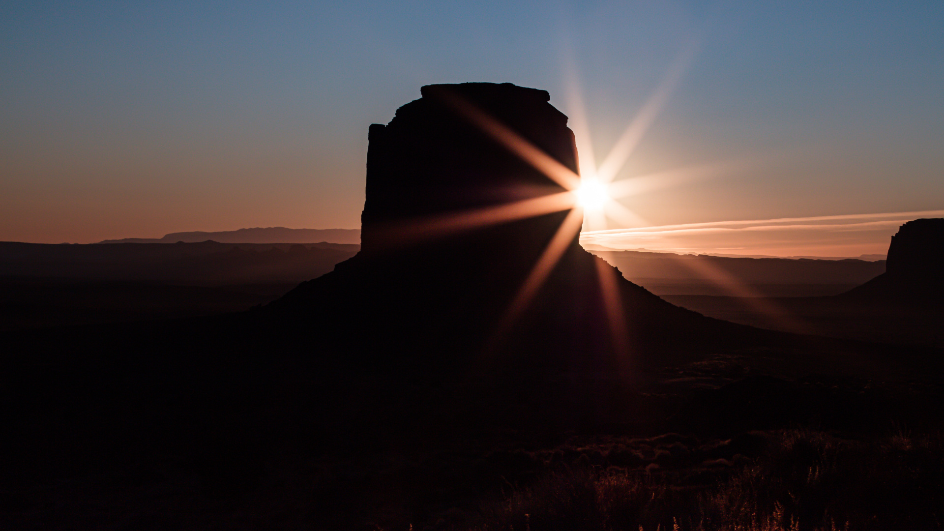 日落, 性质, 自然景观, 地平线, 光 壁纸 1920x1080 允许