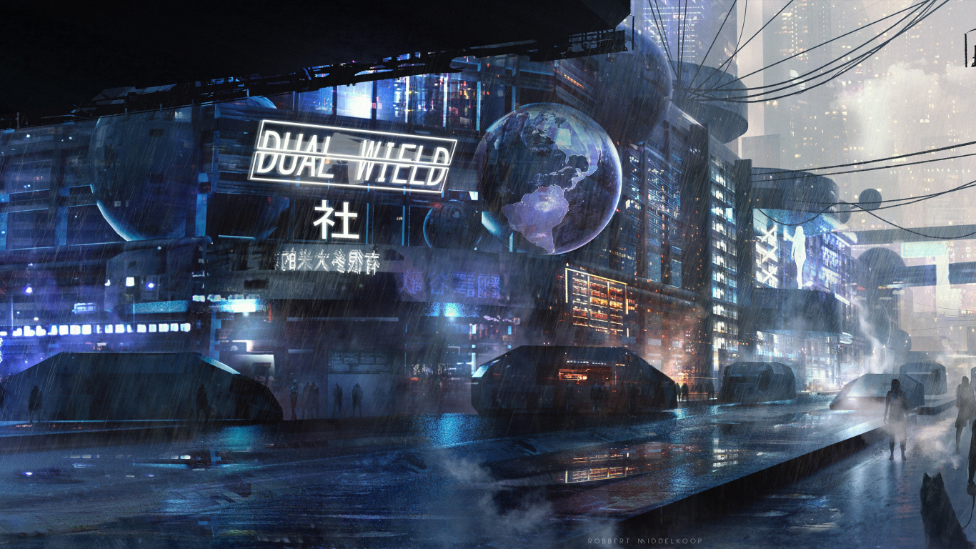 Boule de Verre Clair Sur Table Noire. Wallpaper in 1366x768 Resolution