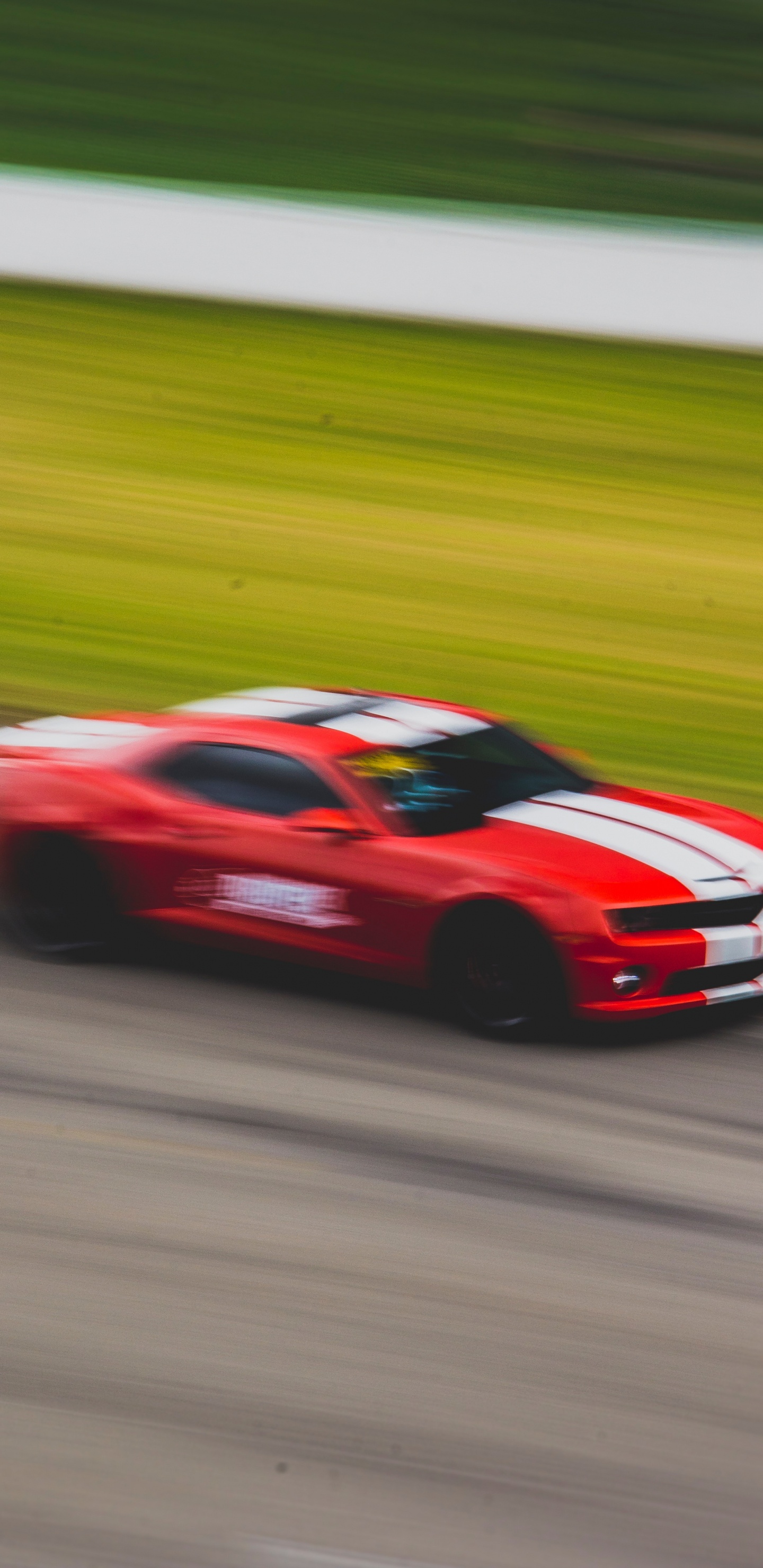 Red Ferrari 458 Italia on Road. Wallpaper in 1440x2960 Resolution