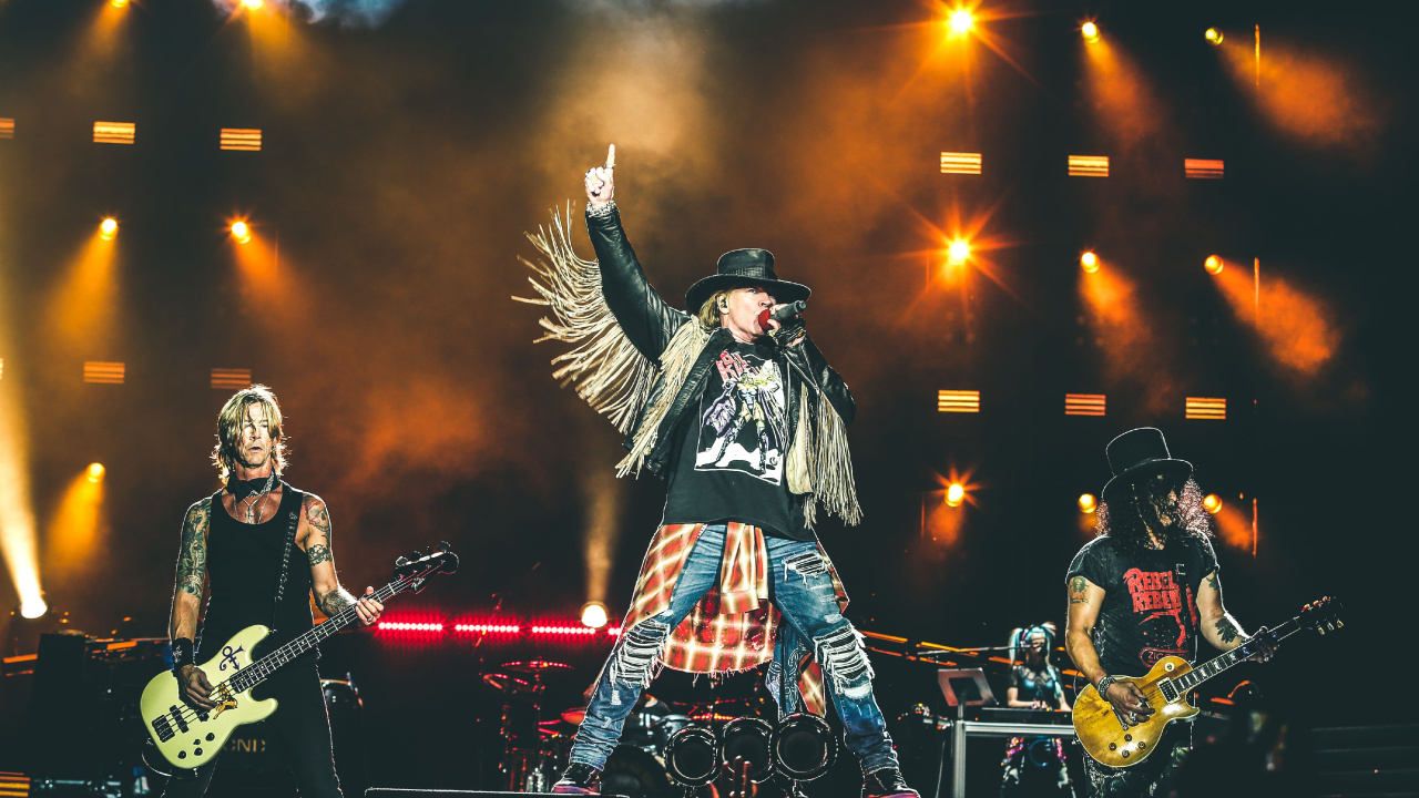 No en Esta Vida Gira, Guns N Roses, Concierto, Rendimiento, Entretenimiento. Wallpaper in 1280x720 Resolution