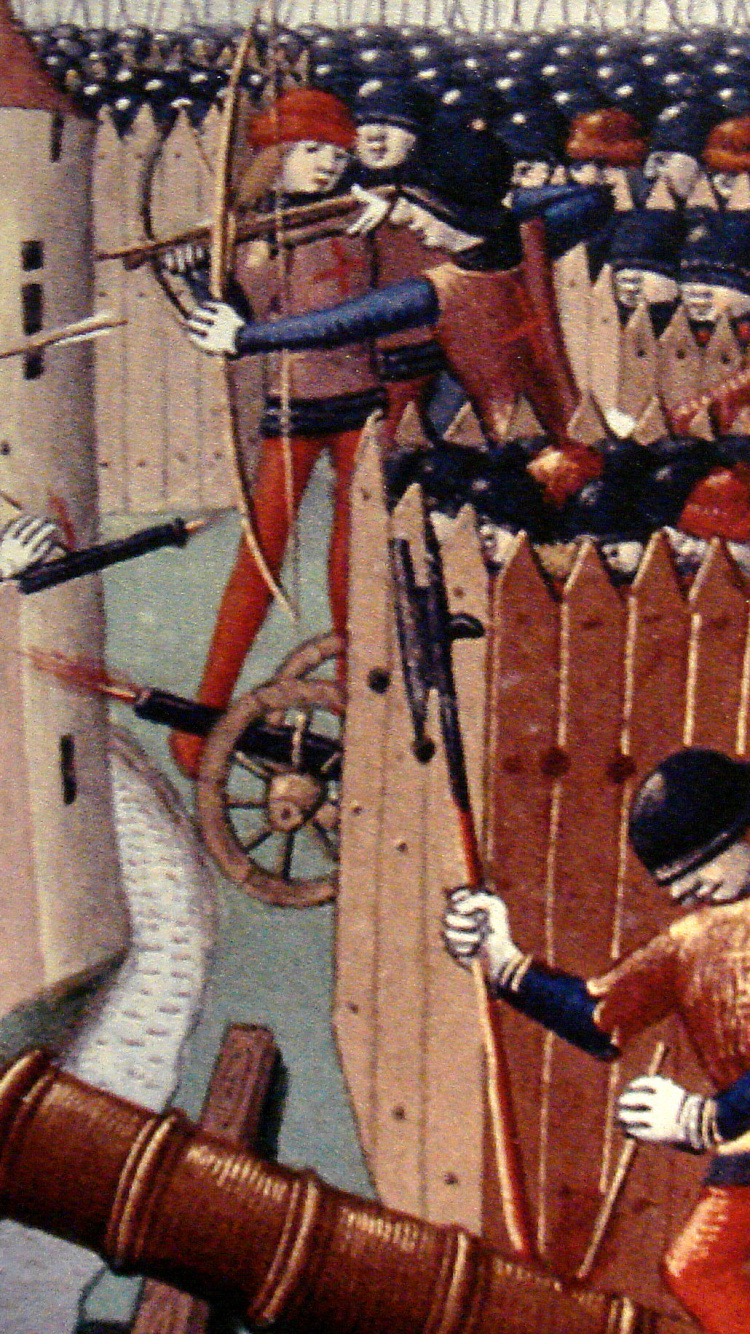 Man in Brown and White Coat Holding Brown Wooden Stick. Wallpaper in 750x1334 Resolution