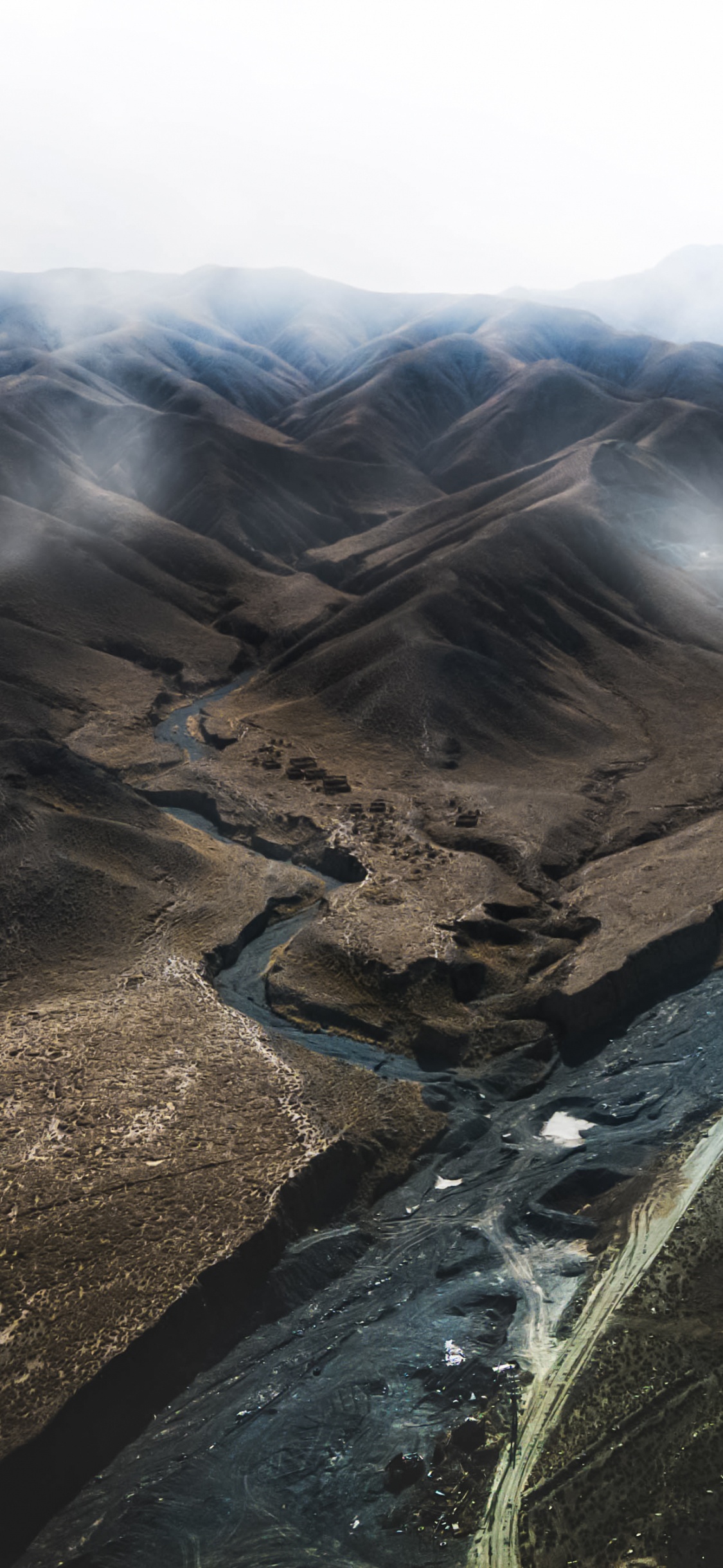 Highland, Mountain, Water, Cloud, Slope. Wallpaper in 1125x2436 Resolution