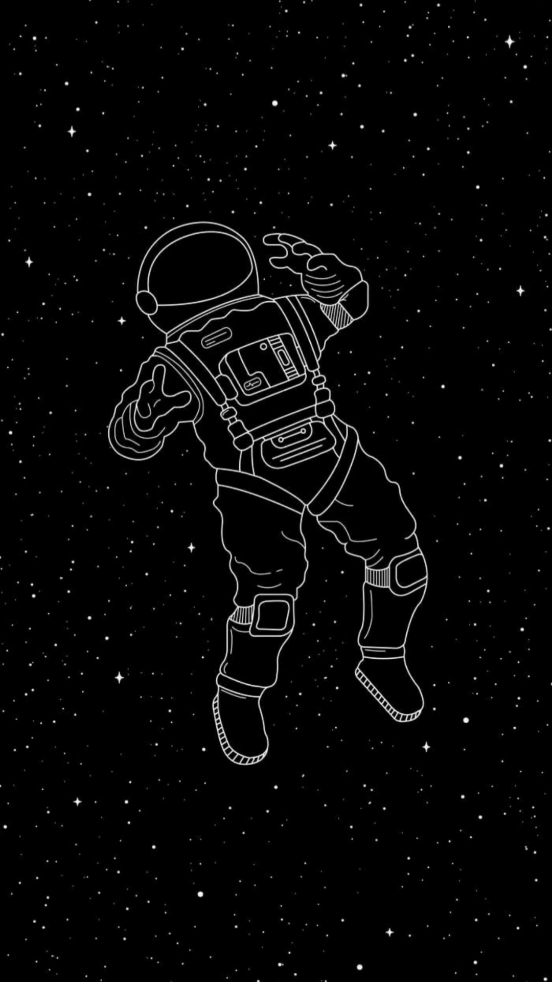 Astronaut, Amoled, Schwarzer Ästhetischer Raum, Raum, Ästhetik. Wallpaper in 1080x1920 Resolution