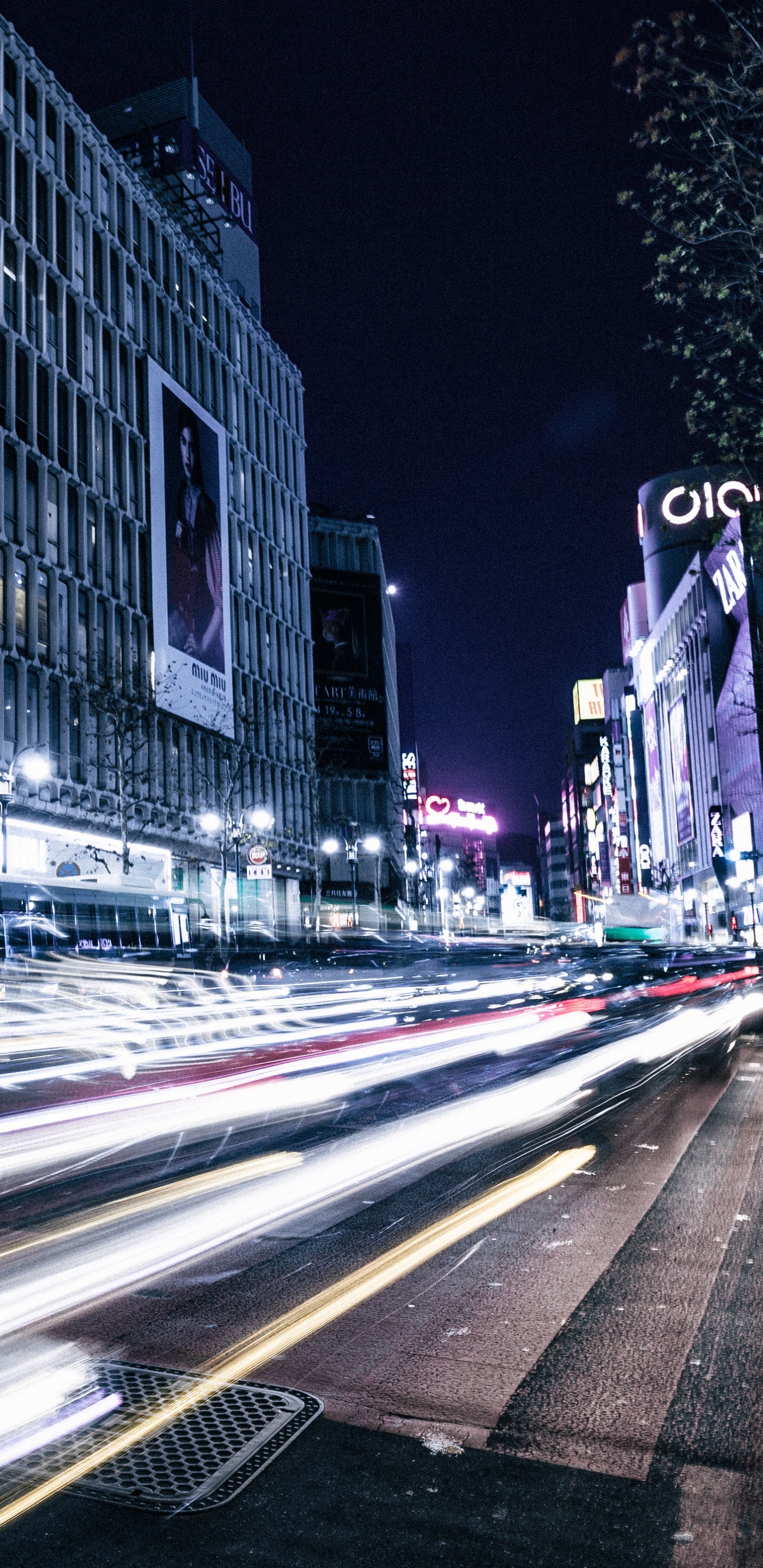 Time Lapse Photography of City Street During Night Time. Wallpaper in 1440x2960 Resolution