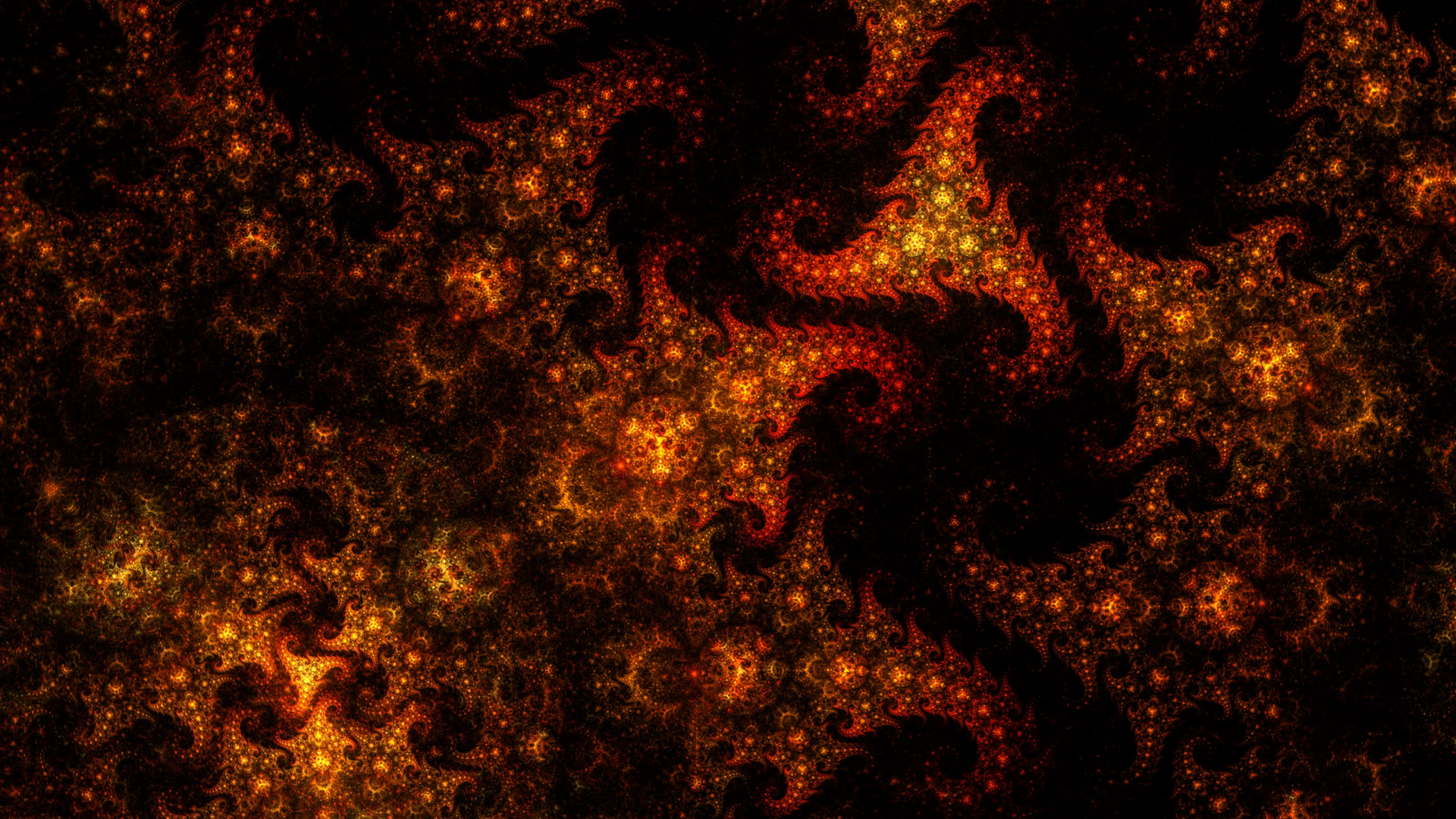 分形技术, 火焰, 红色的, 橙色, 热 壁纸 1920x1080 允许