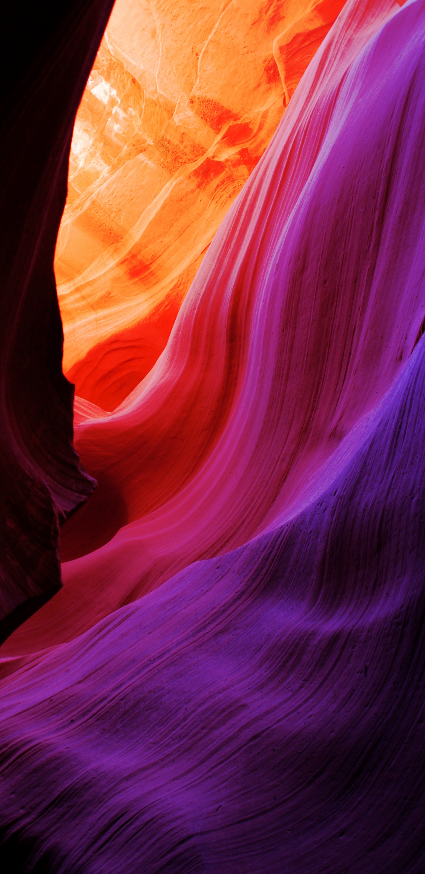 Antelope Canyon, Canyon, Slot Canyon, Purple, Red. Wallpaper in 1440x2960 Resolution