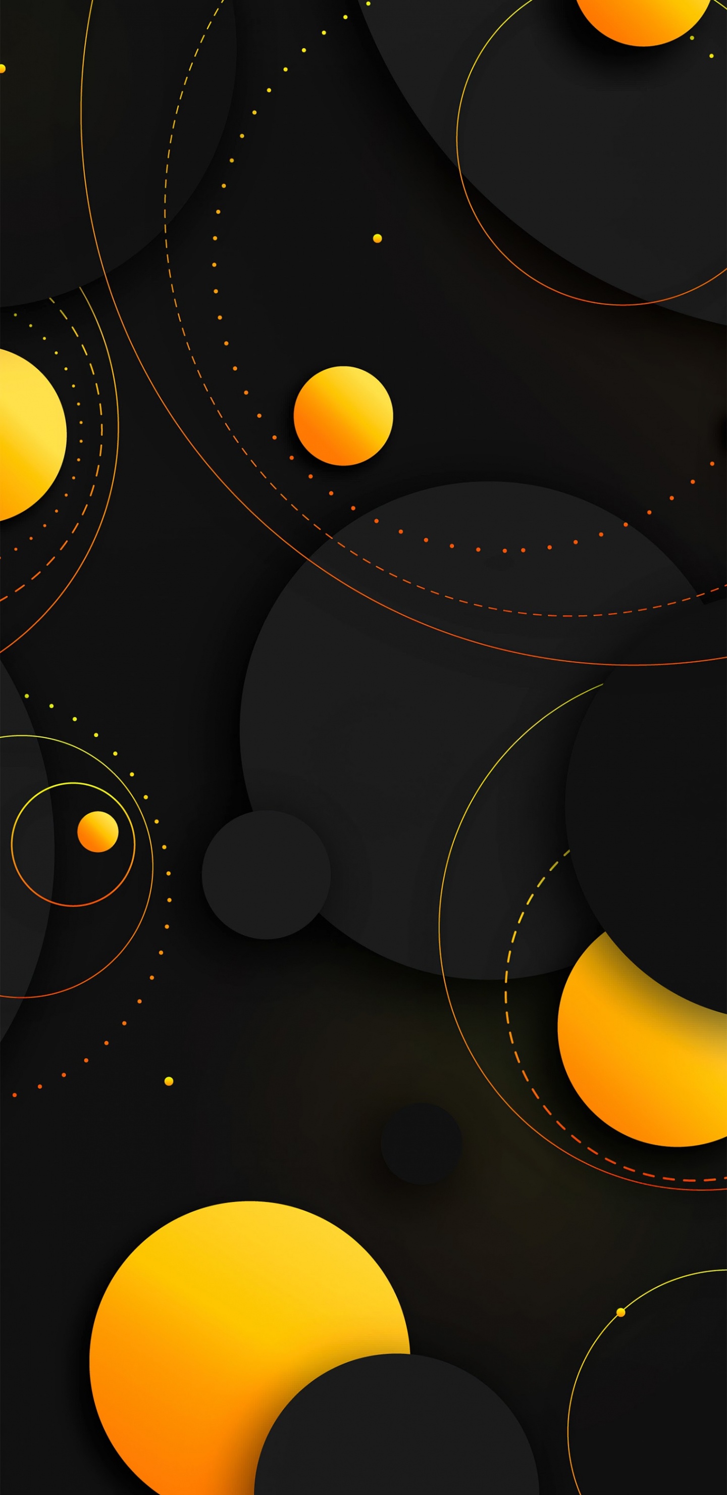 Orange, Brown, Yellow, Art, Pattern. Wallpaper in 1440x2960 Resolution