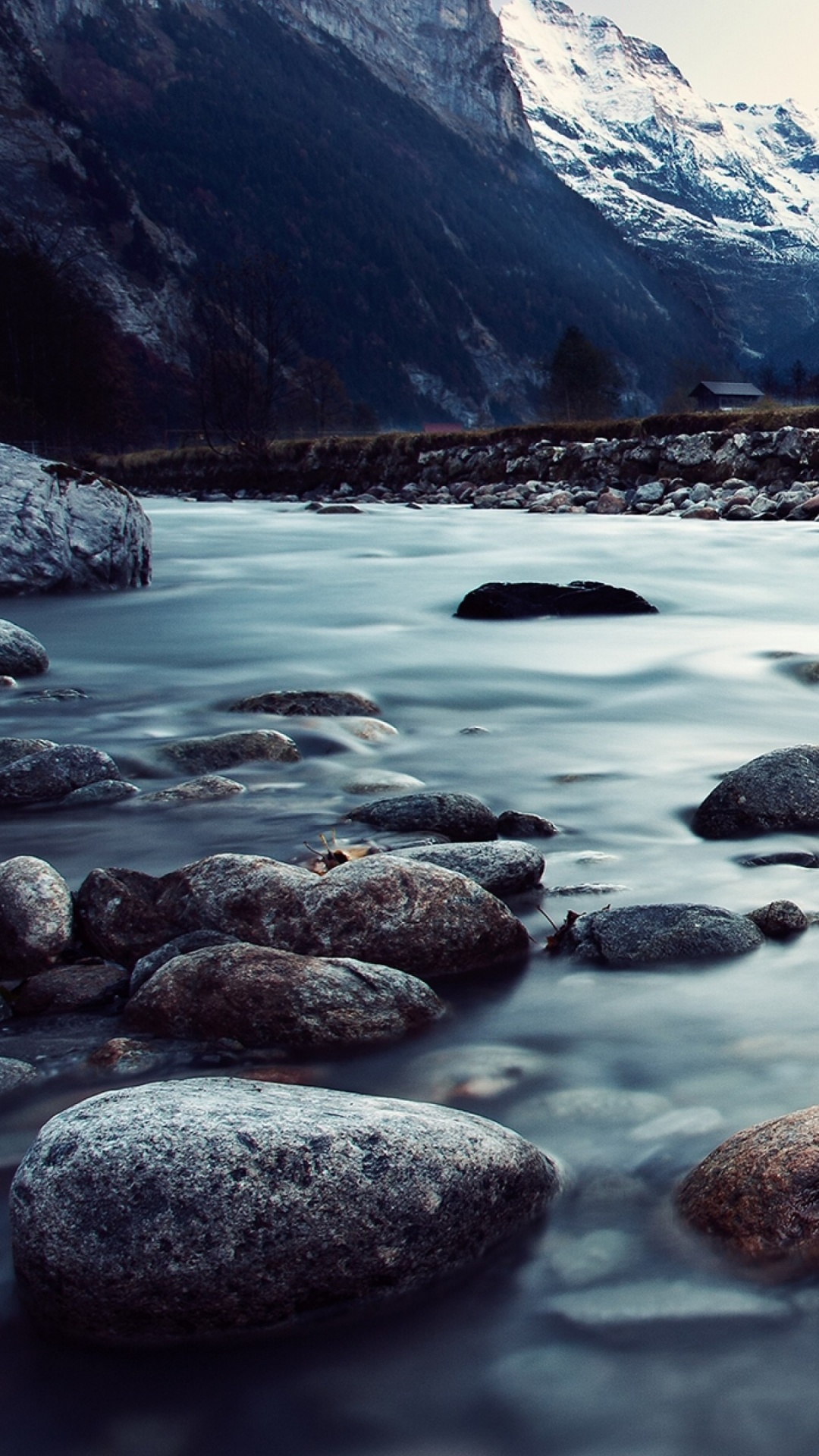 Brown Rock on River Near Mountain During Daytime. Wallpaper in 1080x1920 Resolution