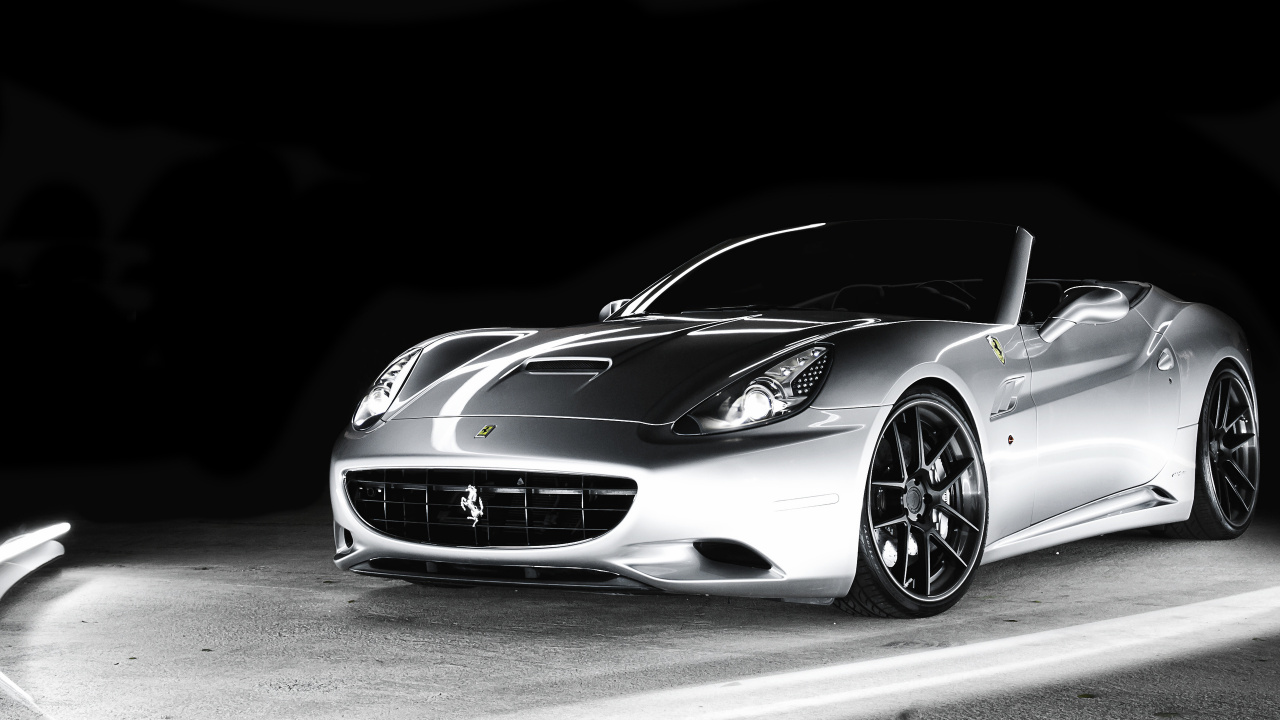 White Lamborghini Aventador in Black Background. Wallpaper in 1280x720 Resolution