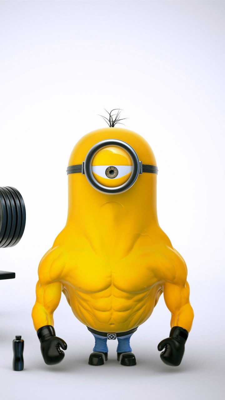 Peluche Minion Jaune et Noir. Wallpaper in 720x1280 Resolution