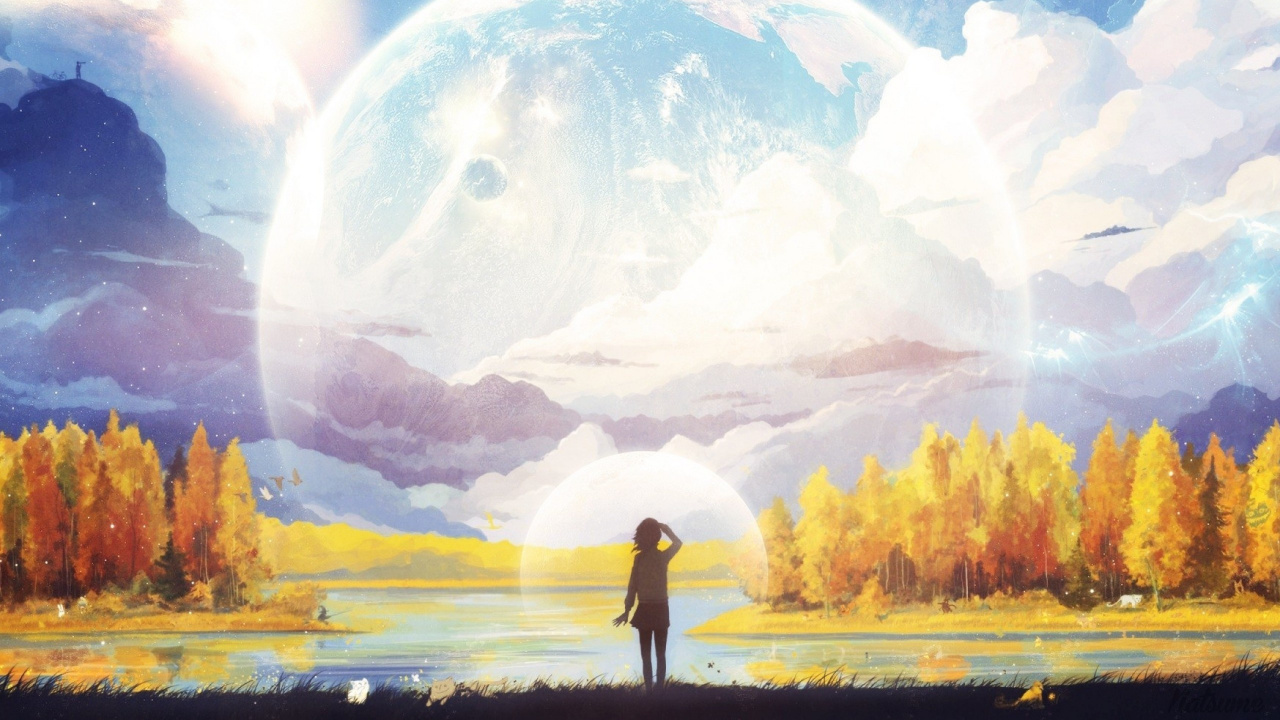 Silhouette Einer Person, Die Tagsüber Auf Der Wiese Steht. Wallpaper in 1280x720 Resolution