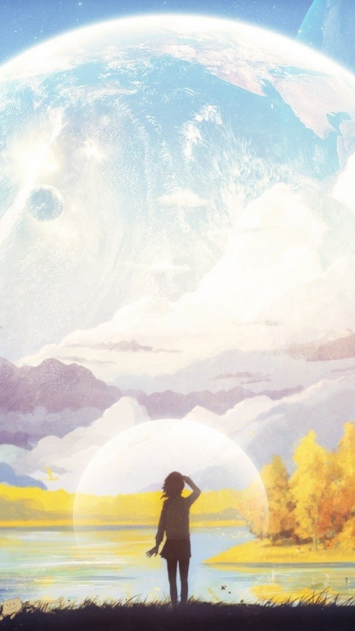 Silhouette of Person Standing on Grass Field During Daytime. Wallpaper in 720x1280 Resolution