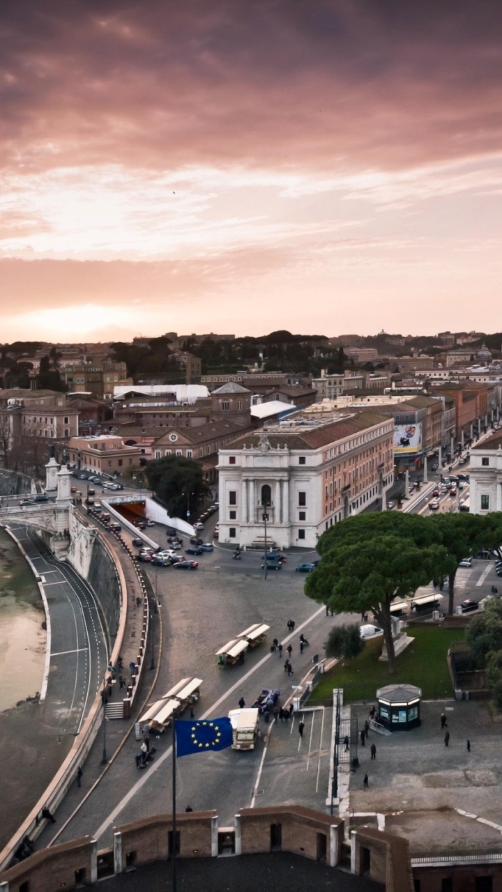 城市, 城市景观, 天空, 博物馆, 晚上 壁纸 720x1280 允许