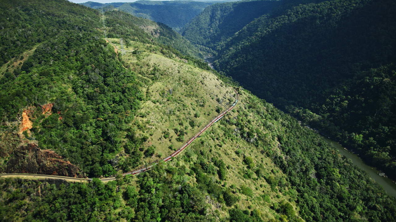 Tagsüber Grüne Bäume Auf Dem Berg. Wallpaper in 1280x720 Resolution