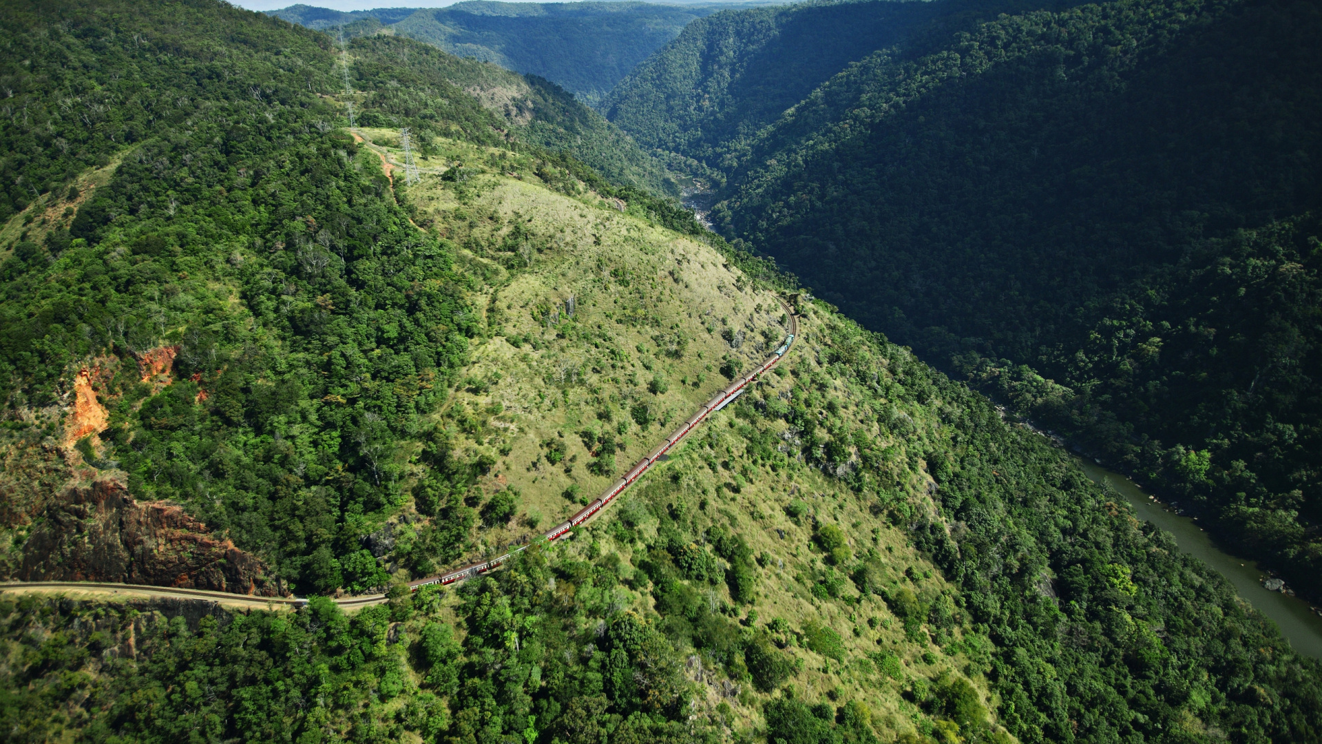 Green Trees on Mountain During Daytime. Wallpaper in 1920x1080 Resolution