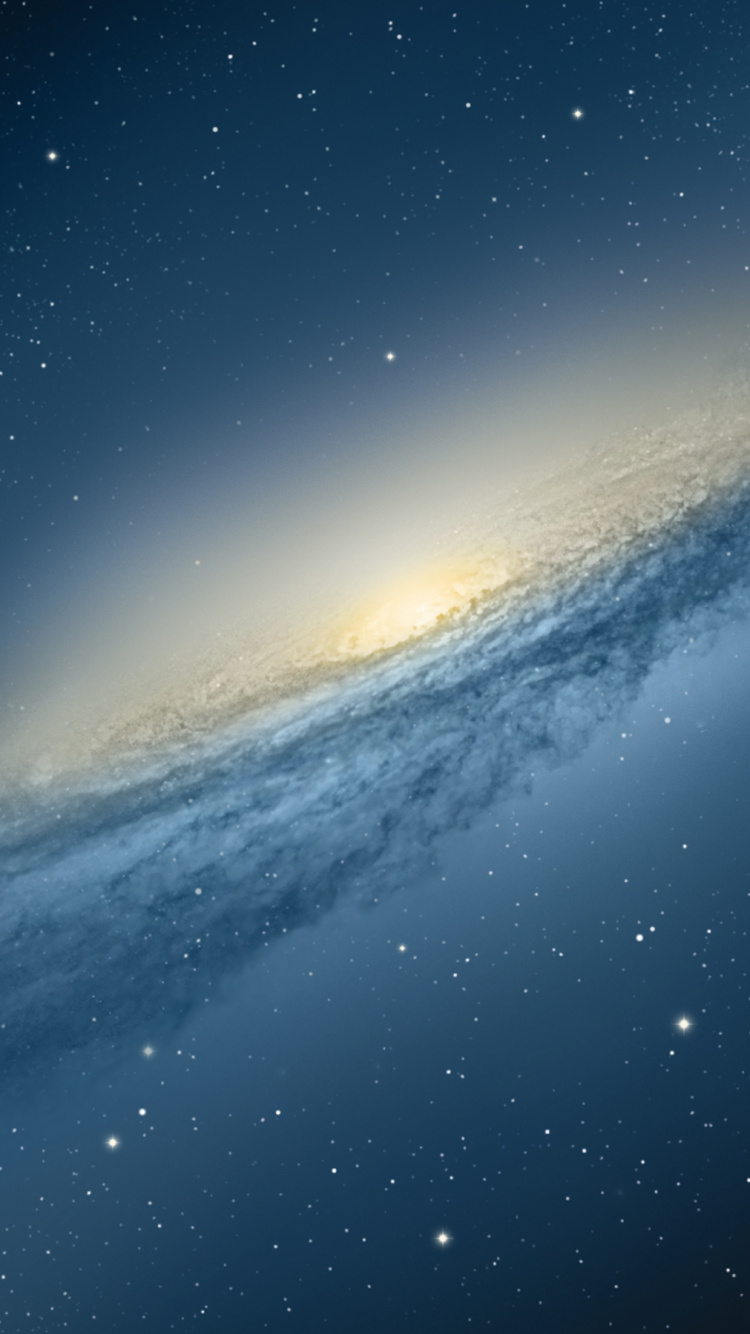 White and Blue Starry Night Sky. Wallpaper in 750x1334 Resolution