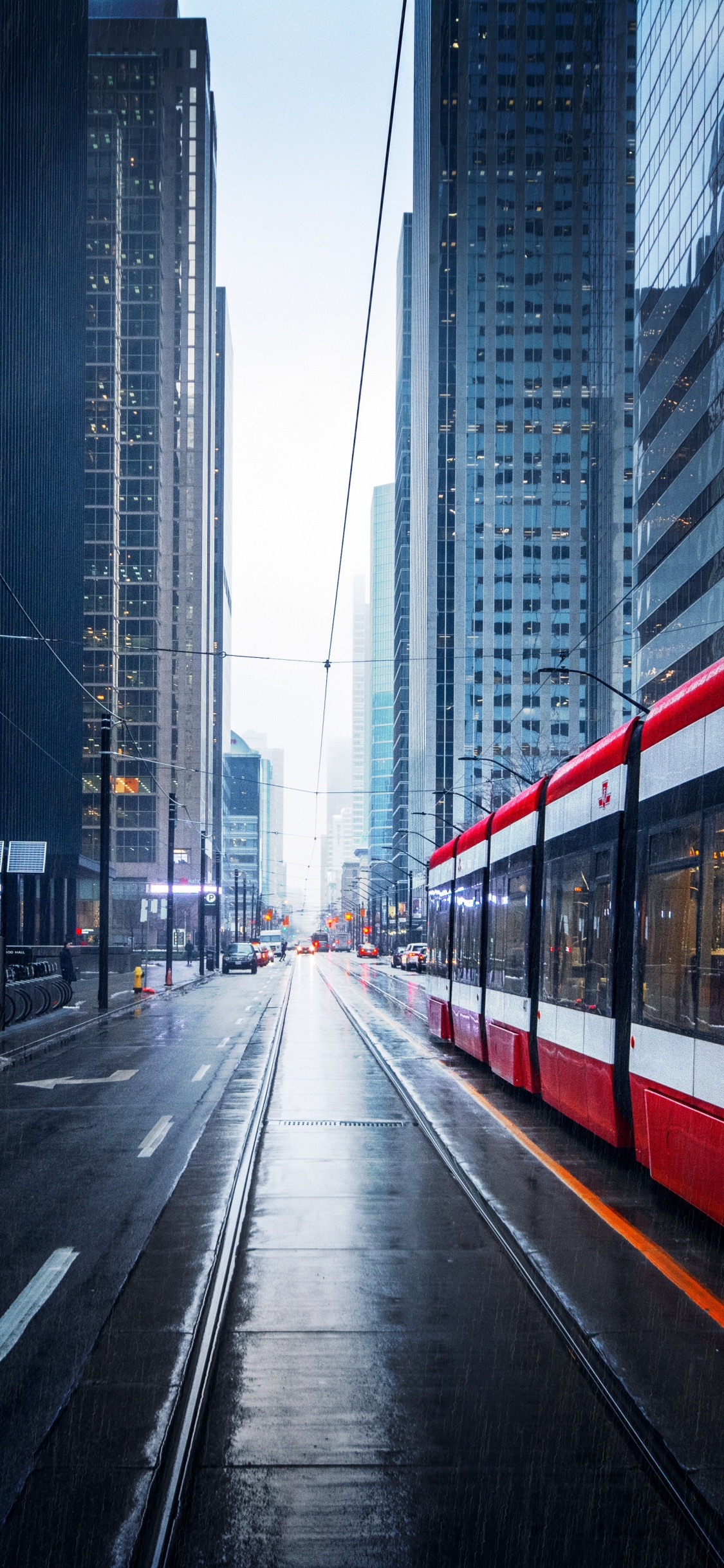 Toronto, Train, Building, Automotive Lighting, Skyscraper. Wallpaper in 1125x2436 Resolution