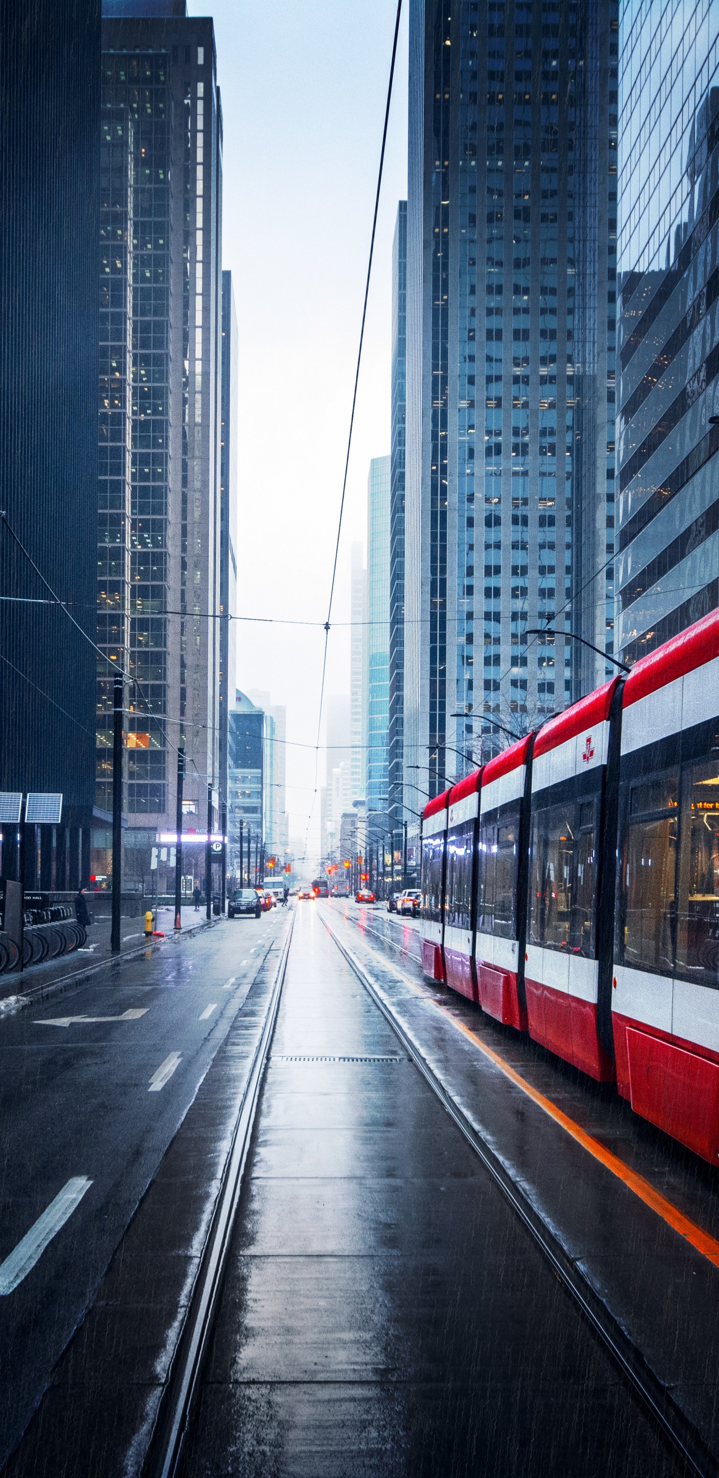Toronto, Train, Building, Automotive Lighting, Skyscraper. Wallpaper in 1440x2960 Resolution