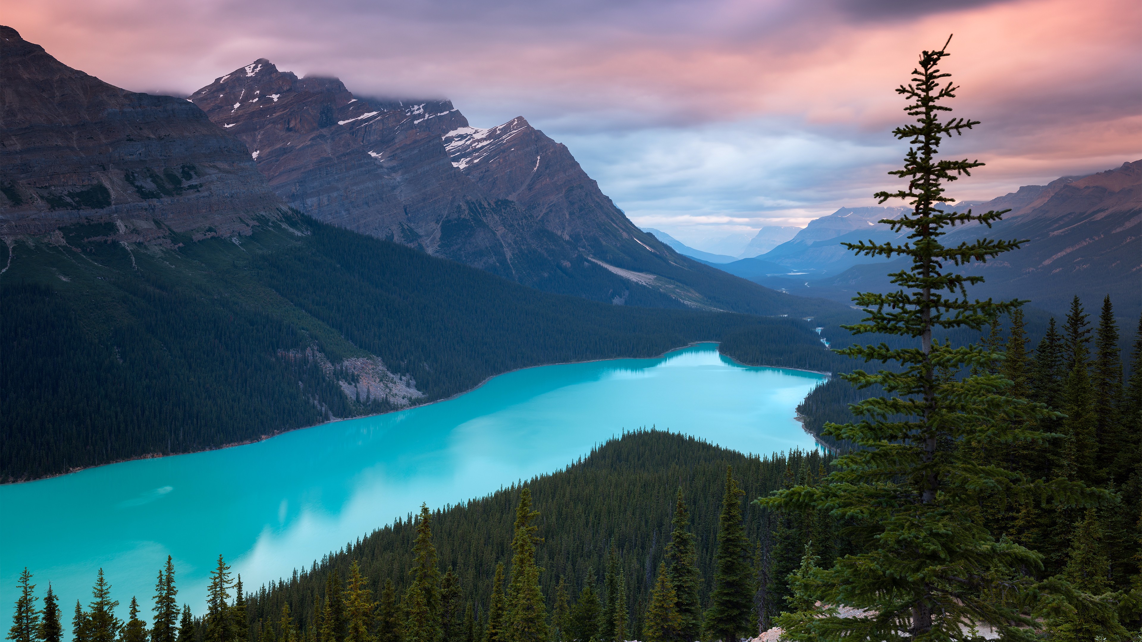 Montañas Rocosas Canadienses, Moraine Lake, Peyto Lake, Lake Louise, Parque Nacional Jasper de Canadá. Wallpaper in 3840x2160 Resolution