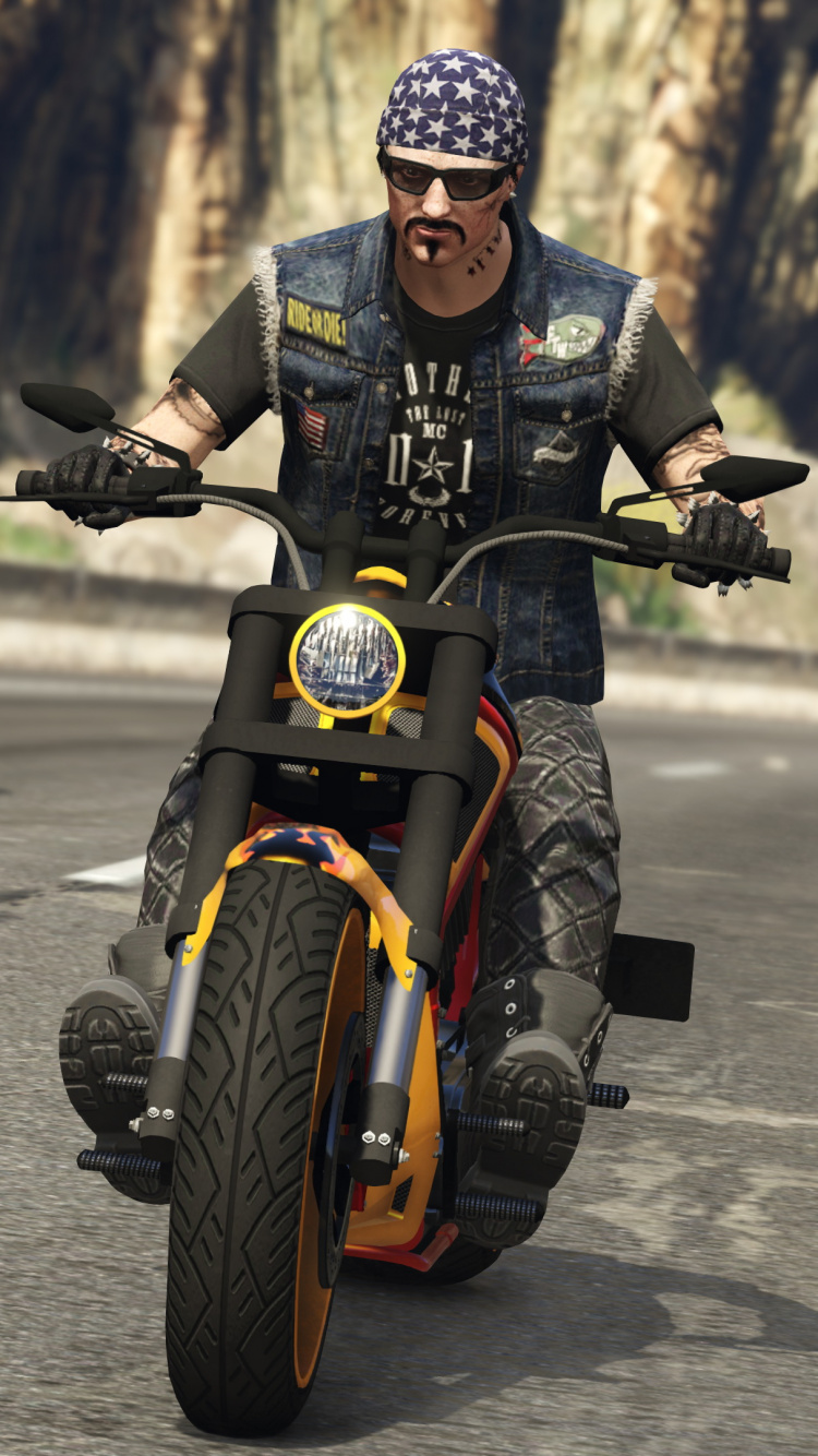 Grand Theft Auto v, Grand Theft Auto Online, Rockstar Games, Motocicleta, Motociclismo. Wallpaper in 750x1334 Resolution