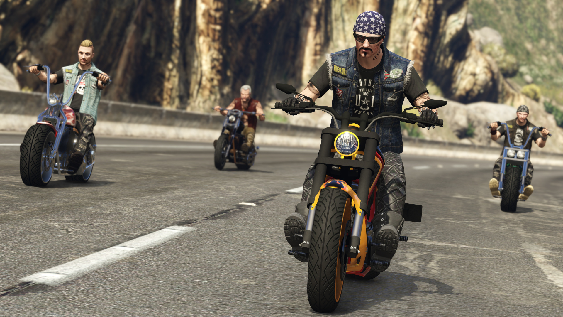 Grand Theft Auto v, Grand Theft Auto Online, Rockstar Games, Motorrad, Motorradfahren. Wallpaper in 1920x1080 Resolution