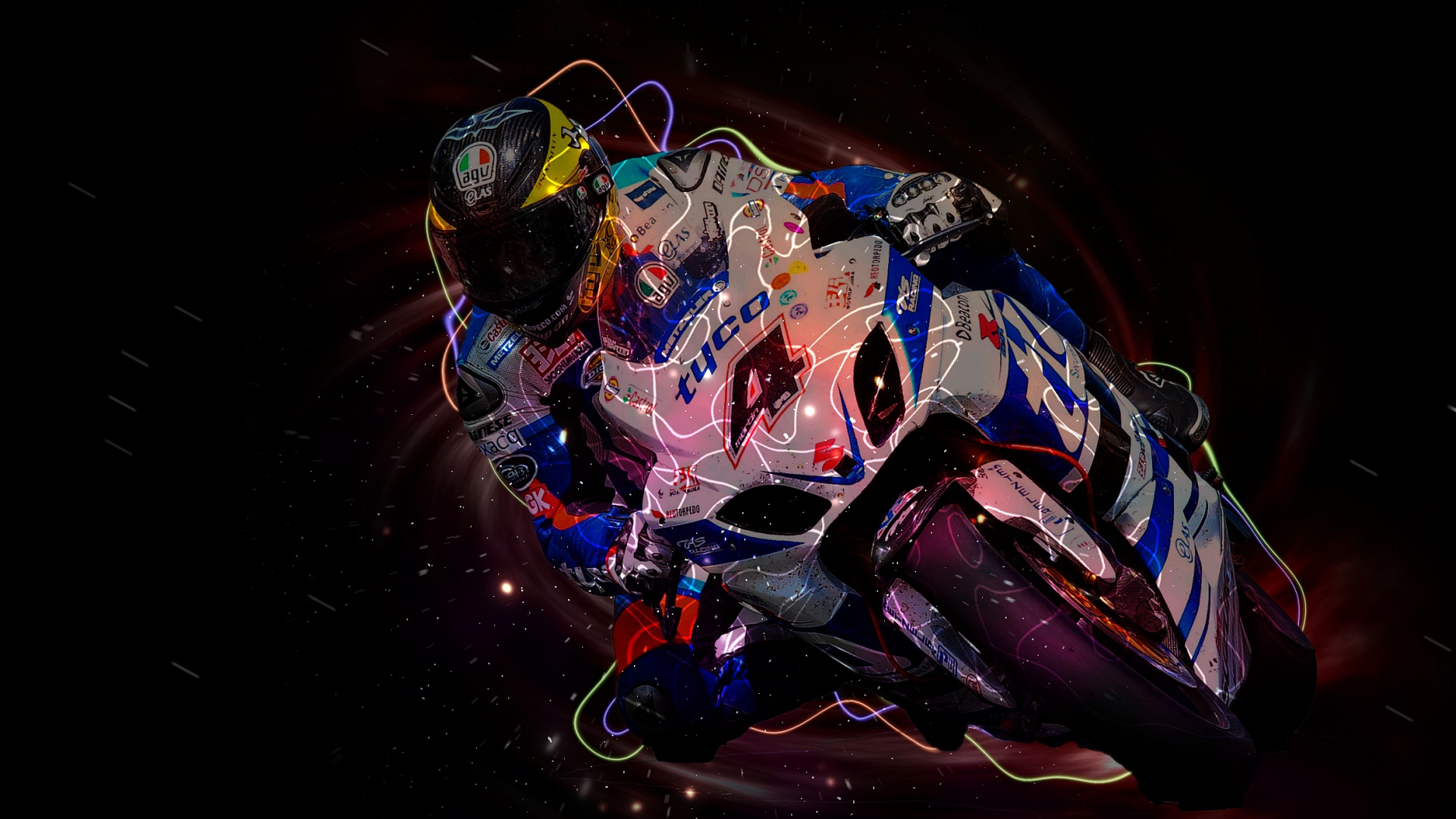 Purple and Black Sports Bike. Wallpaper in 1920x1080 Resolution