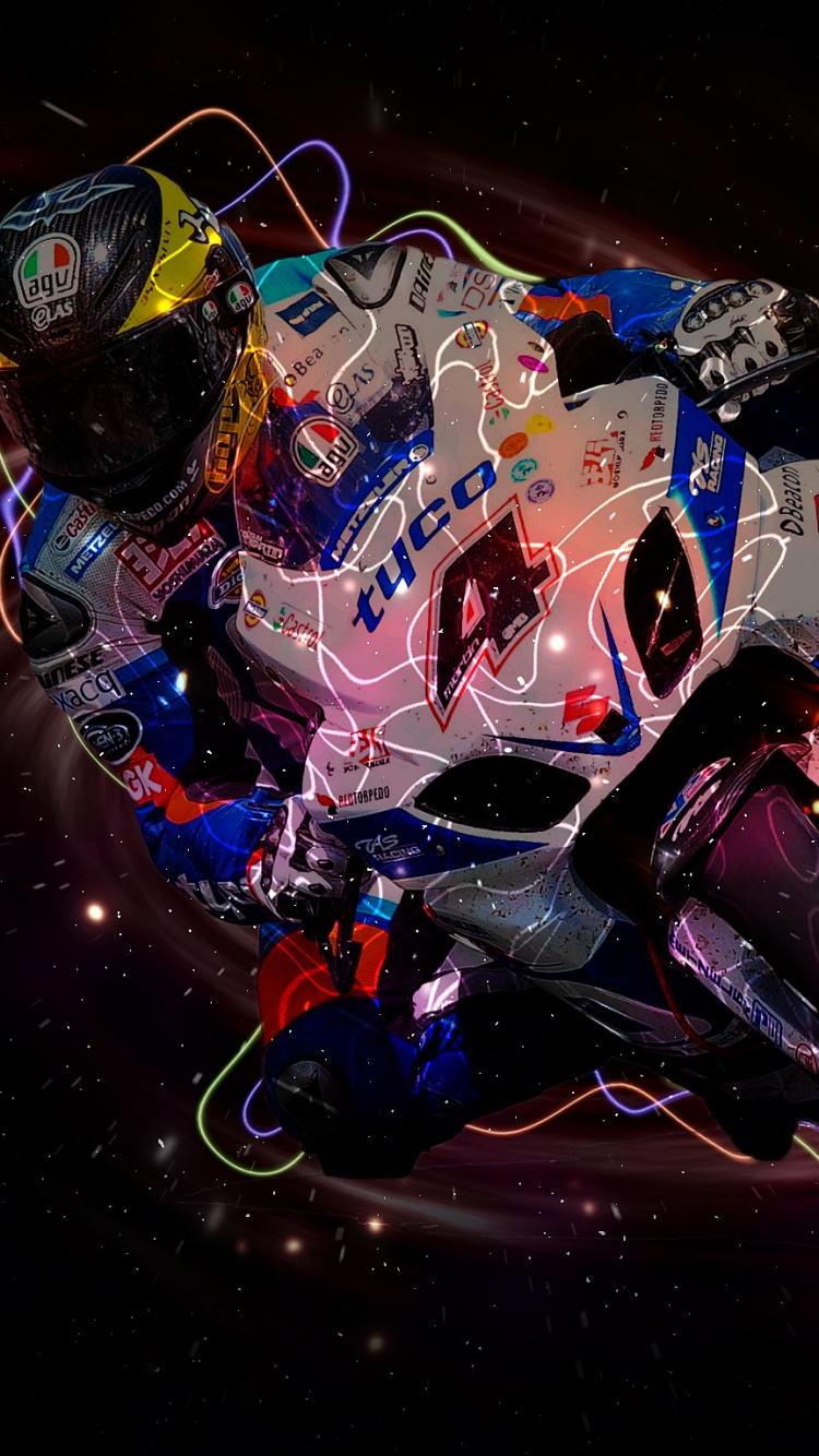 Purple and Black Sports Bike. Wallpaper in 750x1334 Resolution