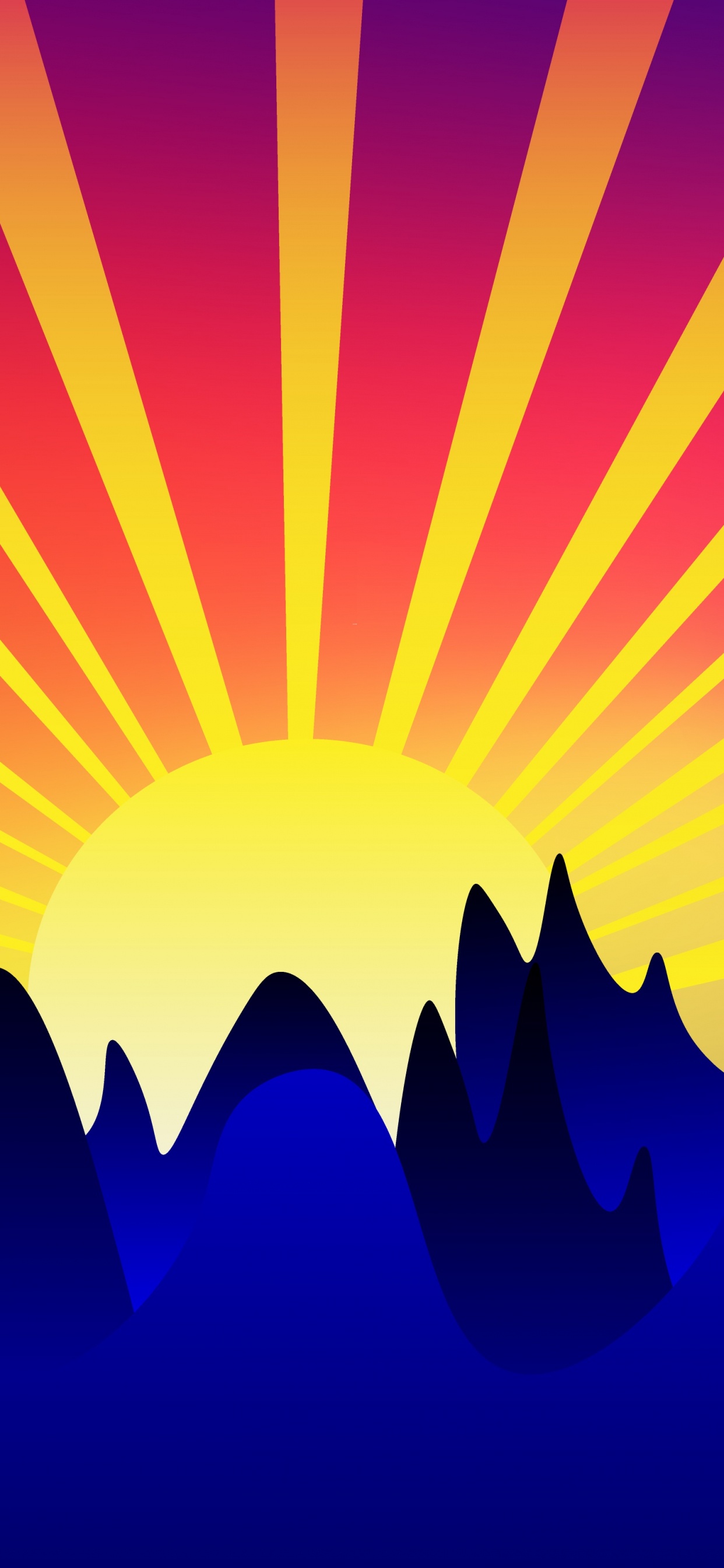 Peinture Abstraite Jaune Orange et Violet. Wallpaper in 1242x2688 Resolution