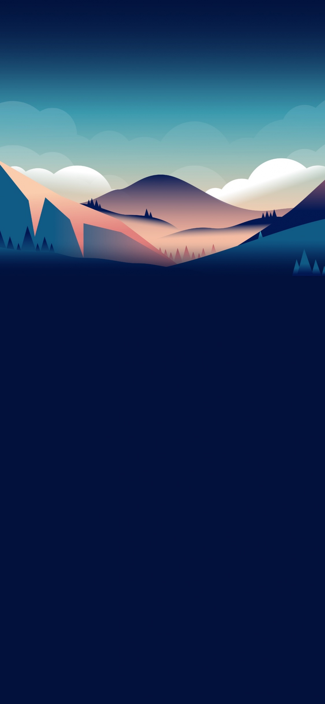 Ambiente, Azul, Azure, Montaña, Pendiente. Wallpaper in 1125x2436 Resolution