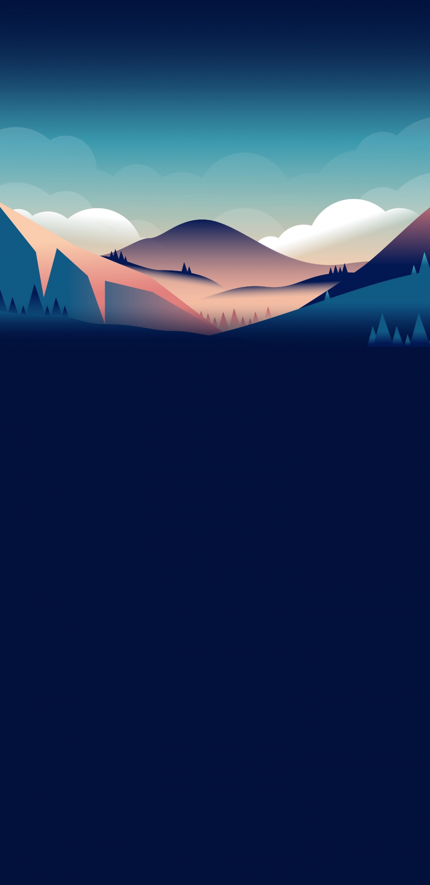 Ambiente, Azul, Azure, Montaña, Pendiente. Wallpaper in 1440x2960 Resolution