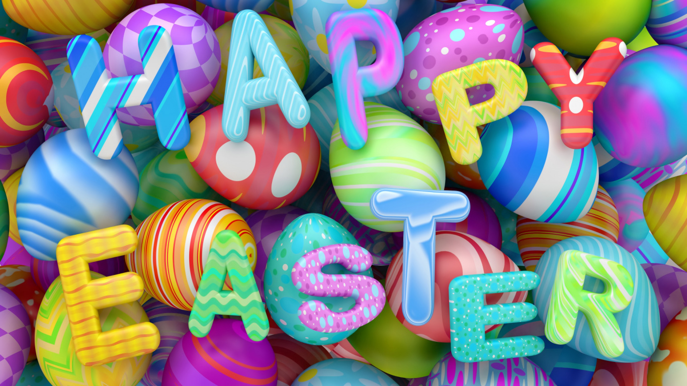 Easter Egg, Easter, Toy, Lollipop, Candy. Wallpaper in 1366x768 Resolution