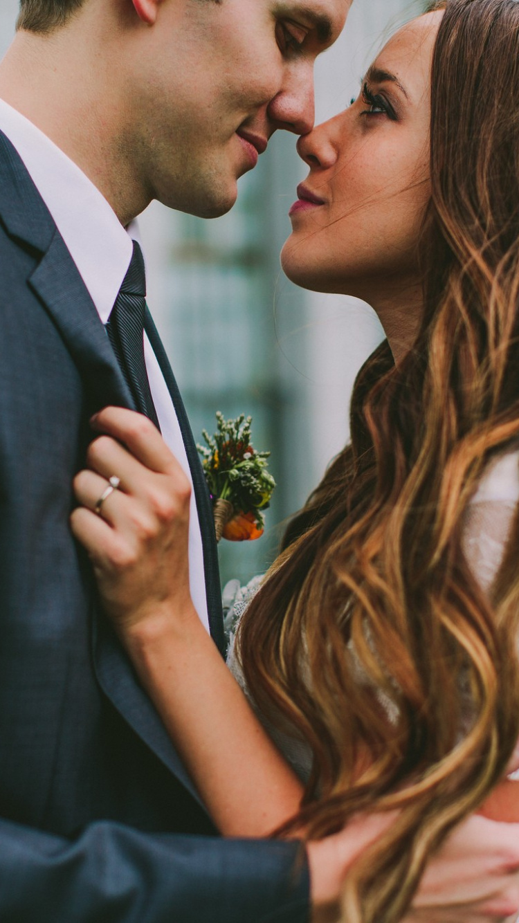 Romance, Formal Wear, Suit, Love, Forehead. Wallpaper in 750x1334 Resolution