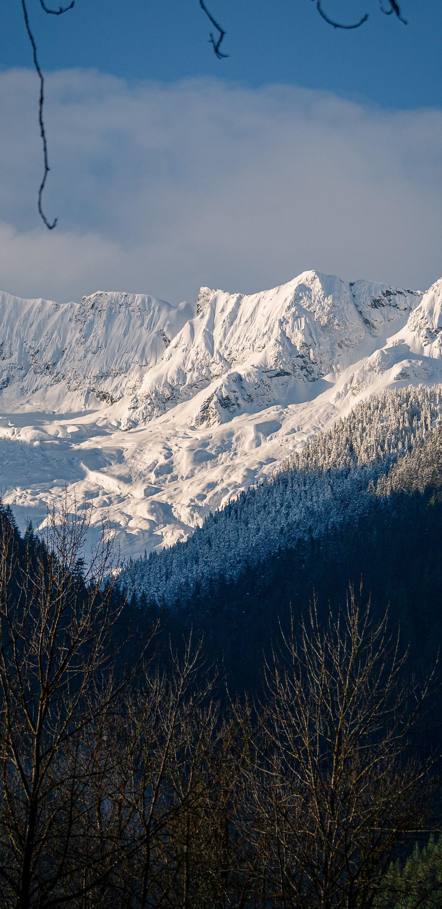 Mountain Range, Mountain, Mount Scenery, Highland, Mountainous Landforms. Wallpaper in 1440x2960 Resolution