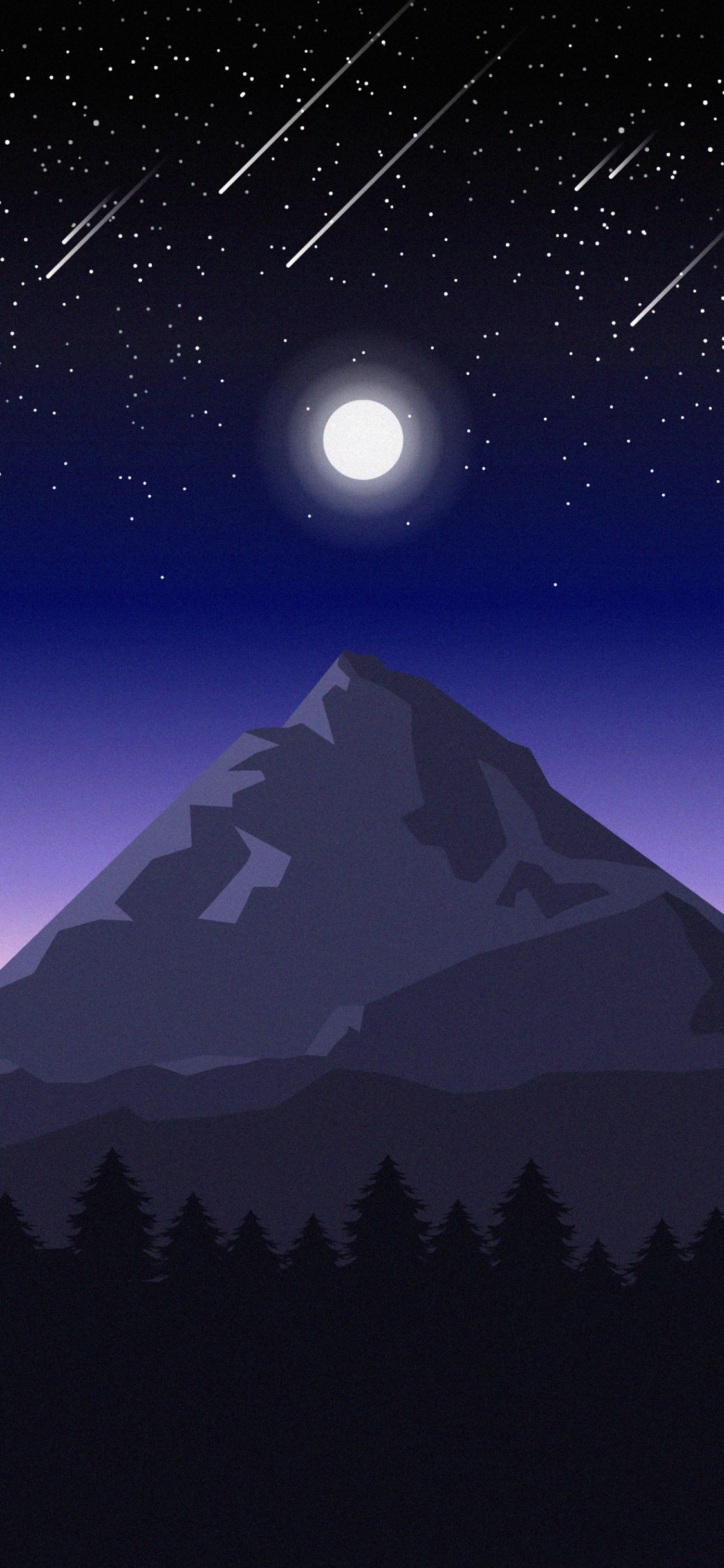 Bergigen Landschaftsformen, Licht, Himmlisches Ereignis, Nacht, Astronomisches Objekt. Wallpaper in 1125x2436 Resolution