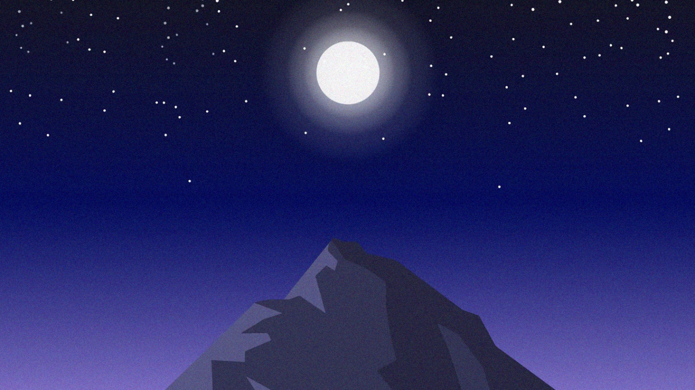 Mountainous Landforms, Light, Celestial Event, Mountain, Night. Wallpaper in 1366x768 Resolution