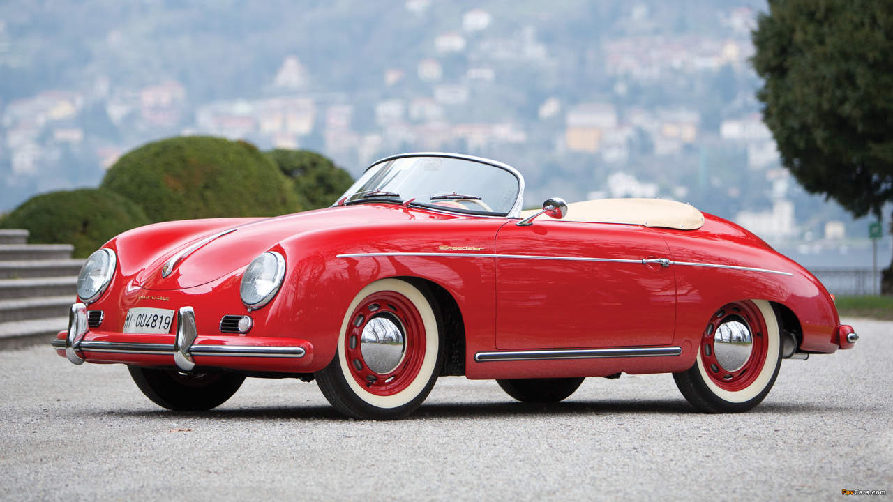 Coche Convertible Rojo en la Carretera de Hormigón Gris Durante el Día. Wallpaper in 1280x720 Resolution