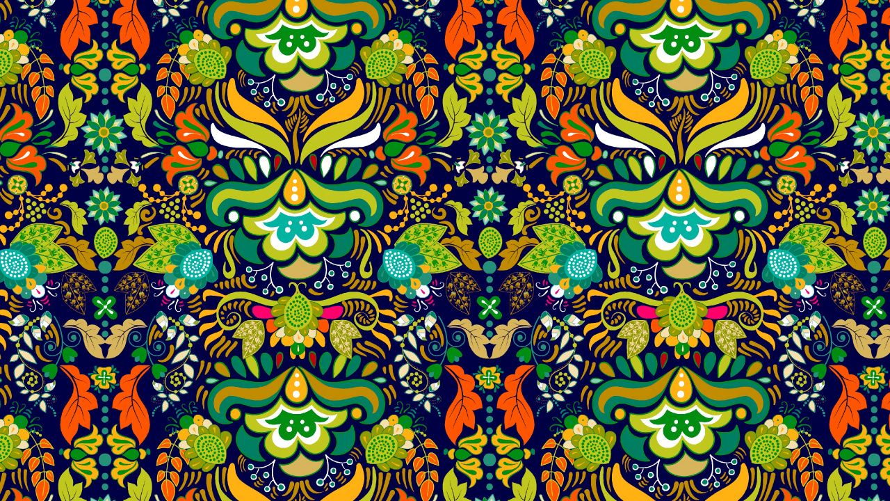 Muster, Psychedelische Kunst, Symmetrie, Visual Arts, Design. Wallpaper in 1280x720 Resolution