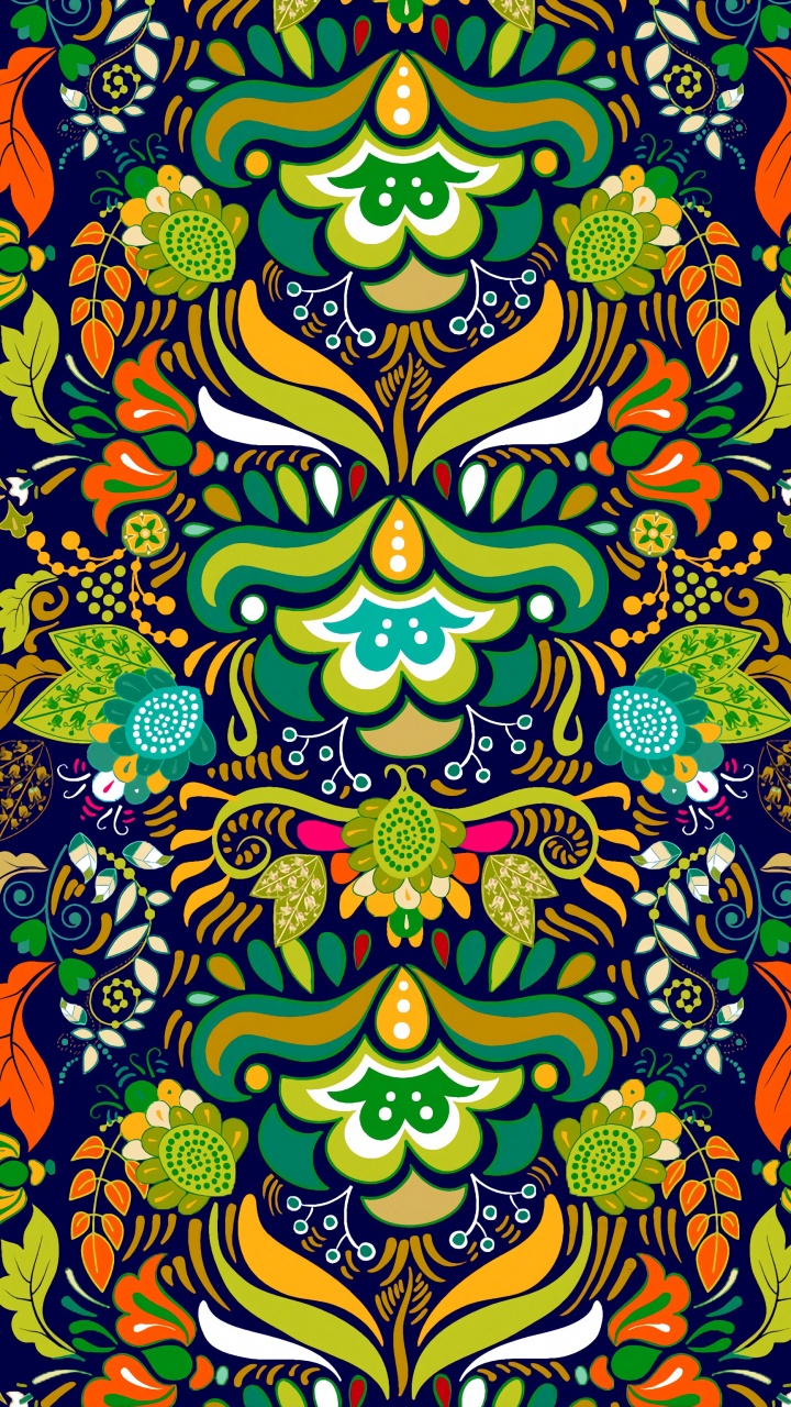 Muster, Psychedelische Kunst, Symmetrie, Visual Arts, Design. Wallpaper in 720x1280 Resolution