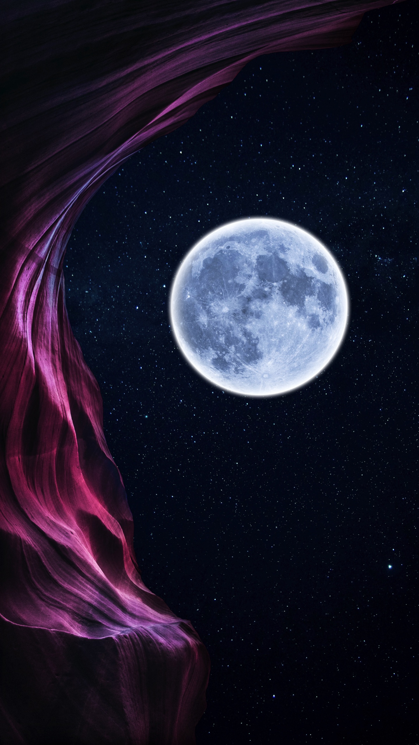 Mond, Supermoon, Vollmond, Planet, Mondlicht. Wallpaper in 1440x2560 Resolution